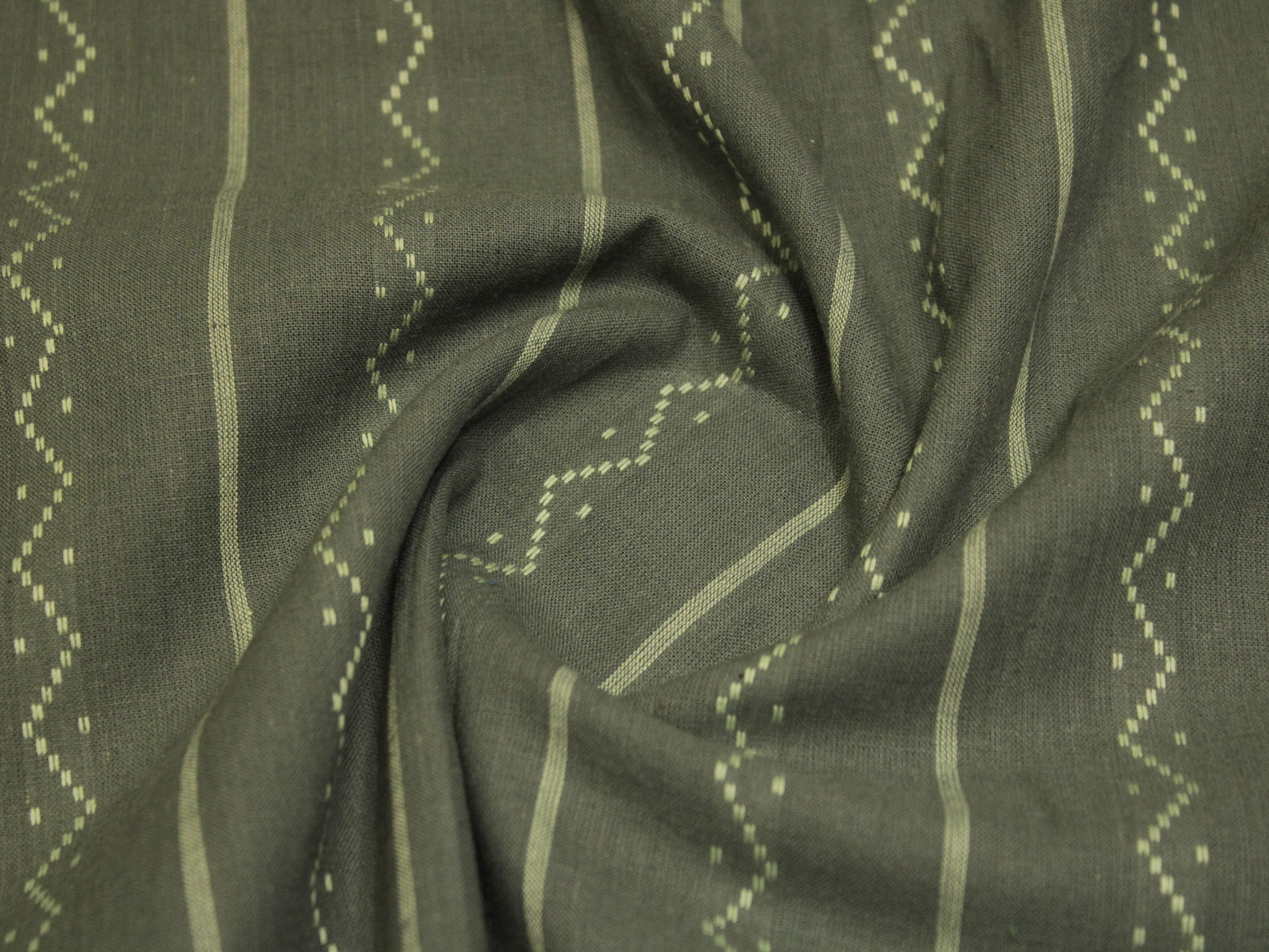 Natural Cotton Woven Fabric - Pastel Green - M'Foks