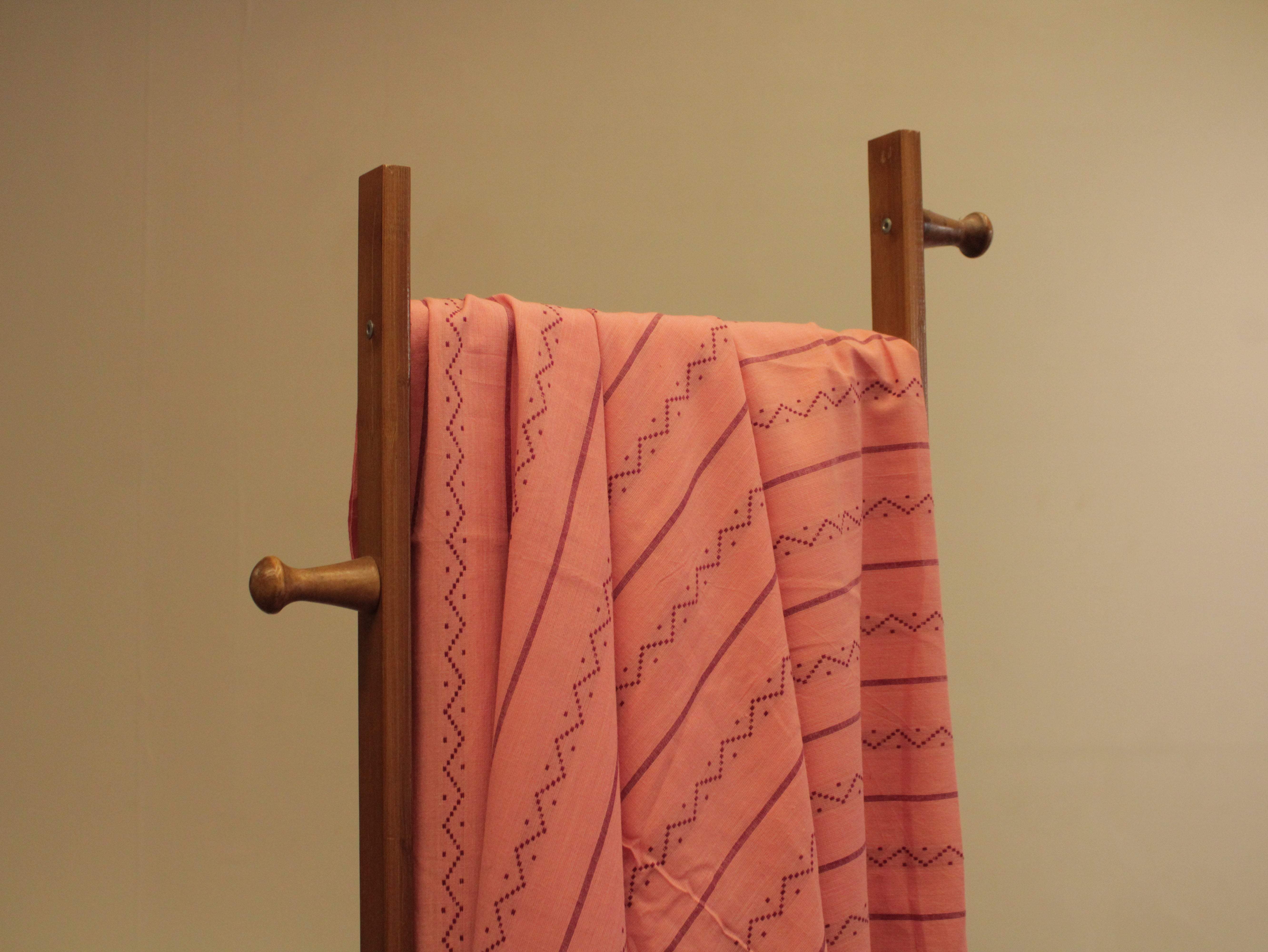 Natural Cotton Woven Fabric - Peach - M'Foks