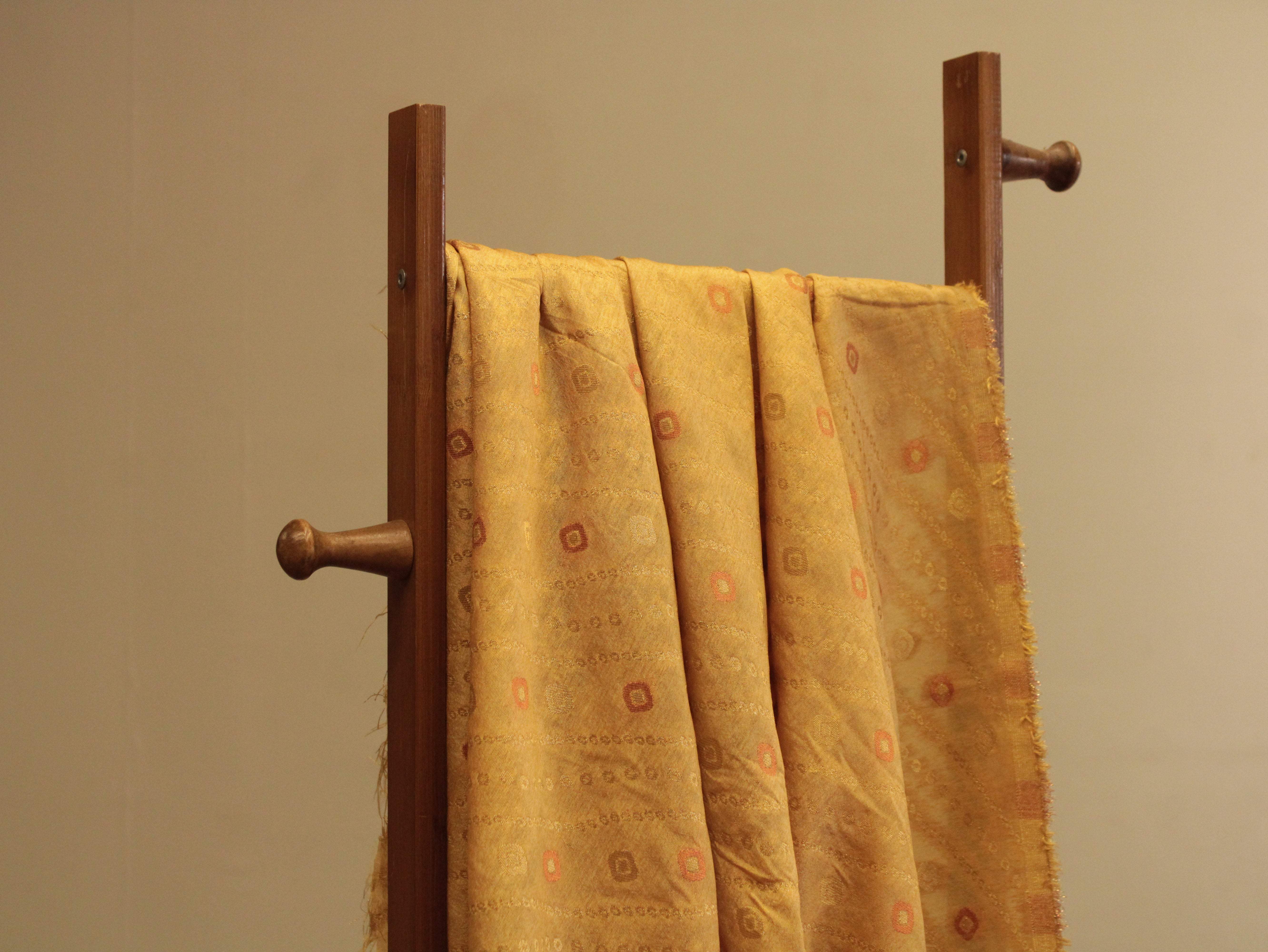 Banarasi Brocade Fabric - Golden - M'Foks