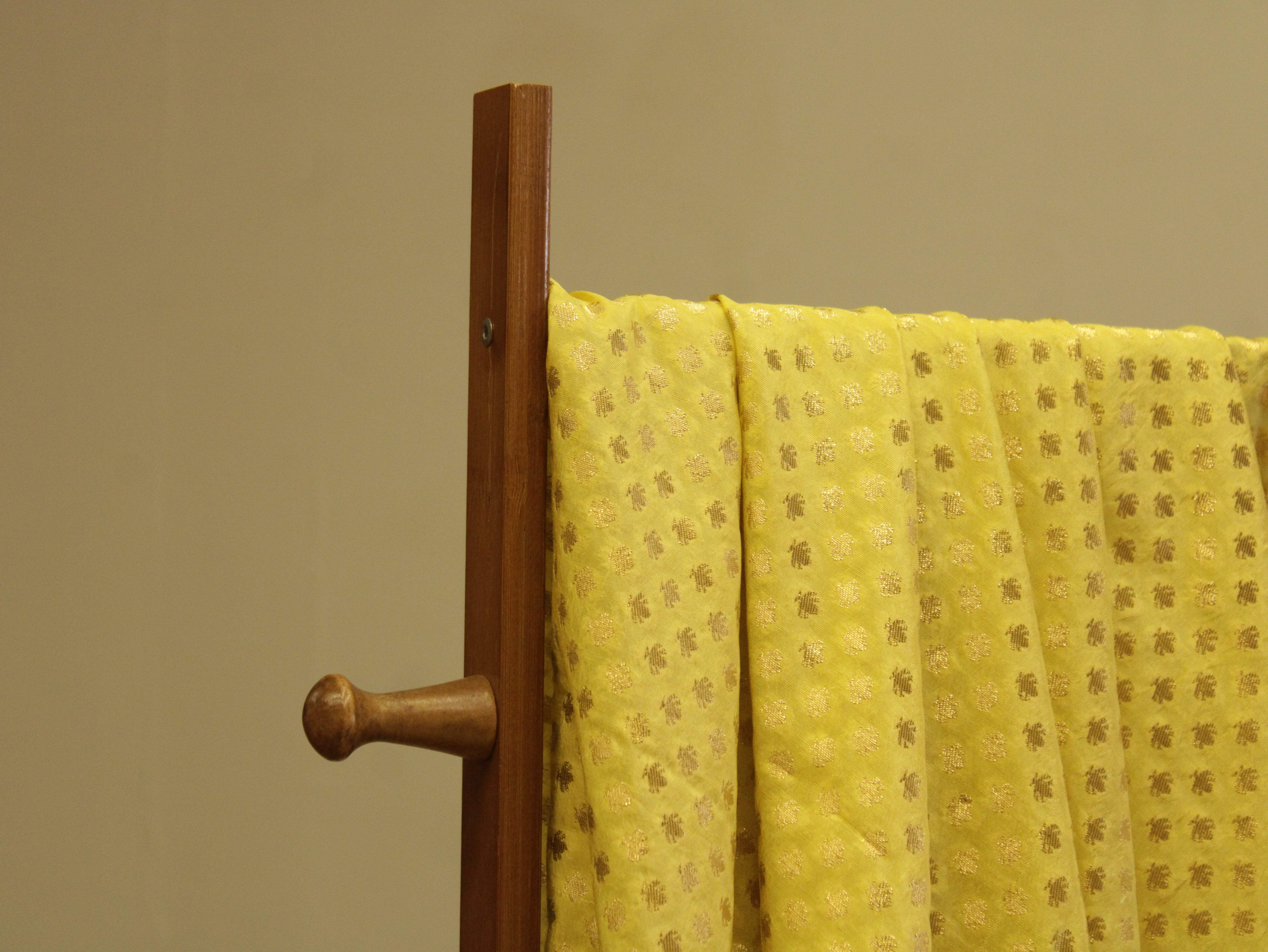 Banarasi Brocade Fabric - Lime Green - M'Foks