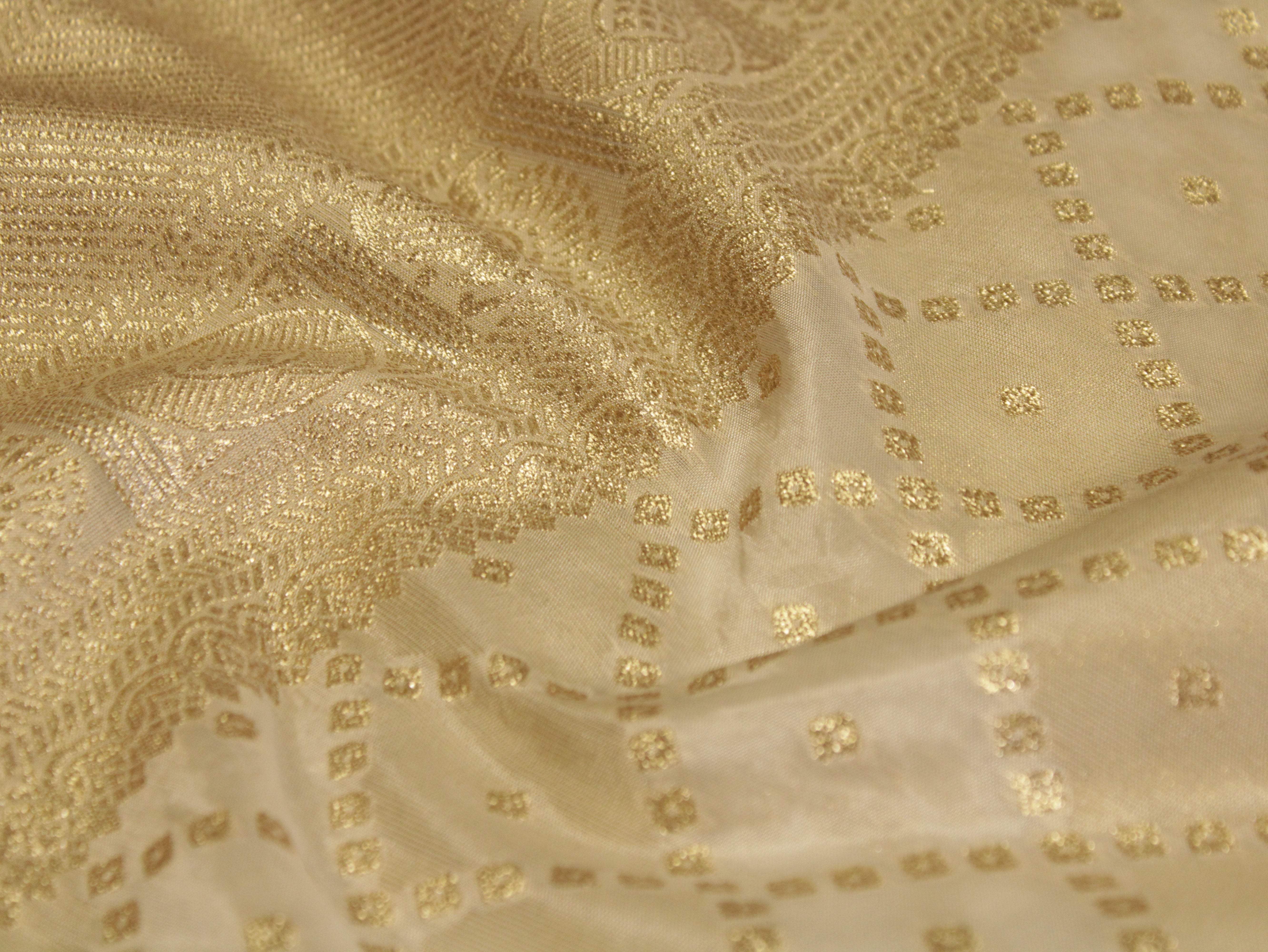Premium Jacquard Panel Tissue Fabric - Dyeable - M'Foks
