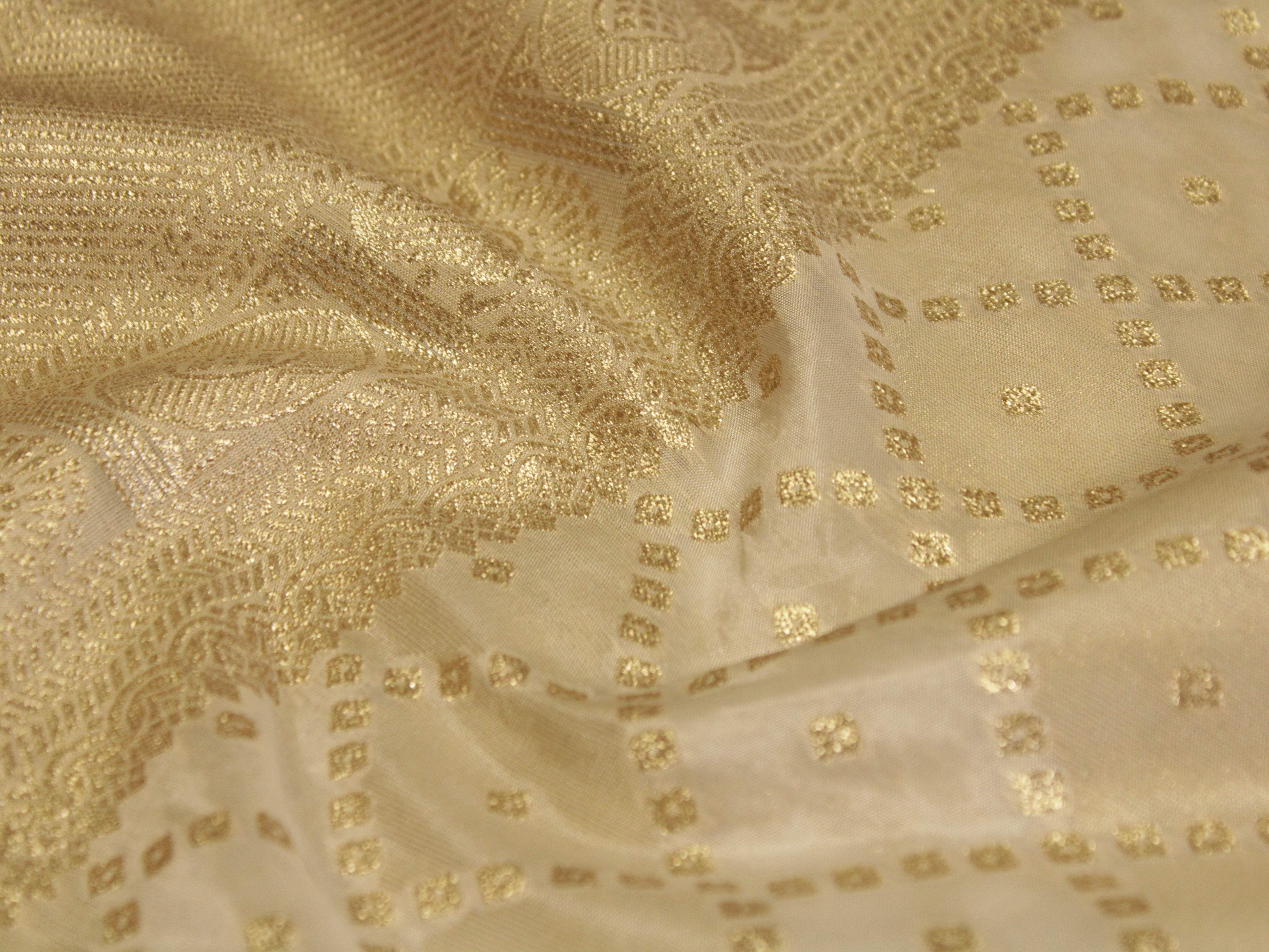 Premium Jacquard Panel Tissue Fabric - Dyeable - M'Foks