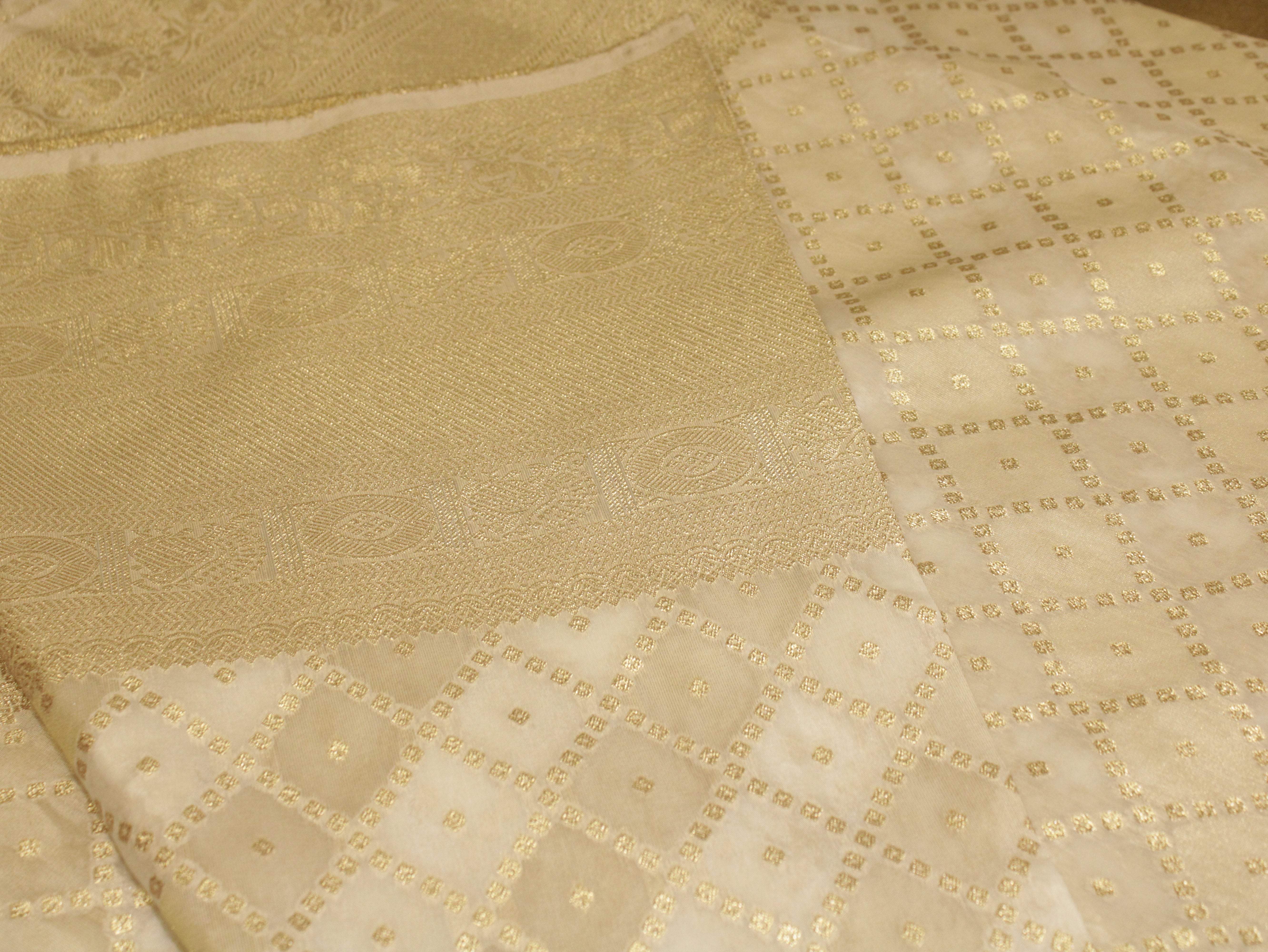 Premium Jacquard Panel Tissue Fabric - Dyeable - M'Foks