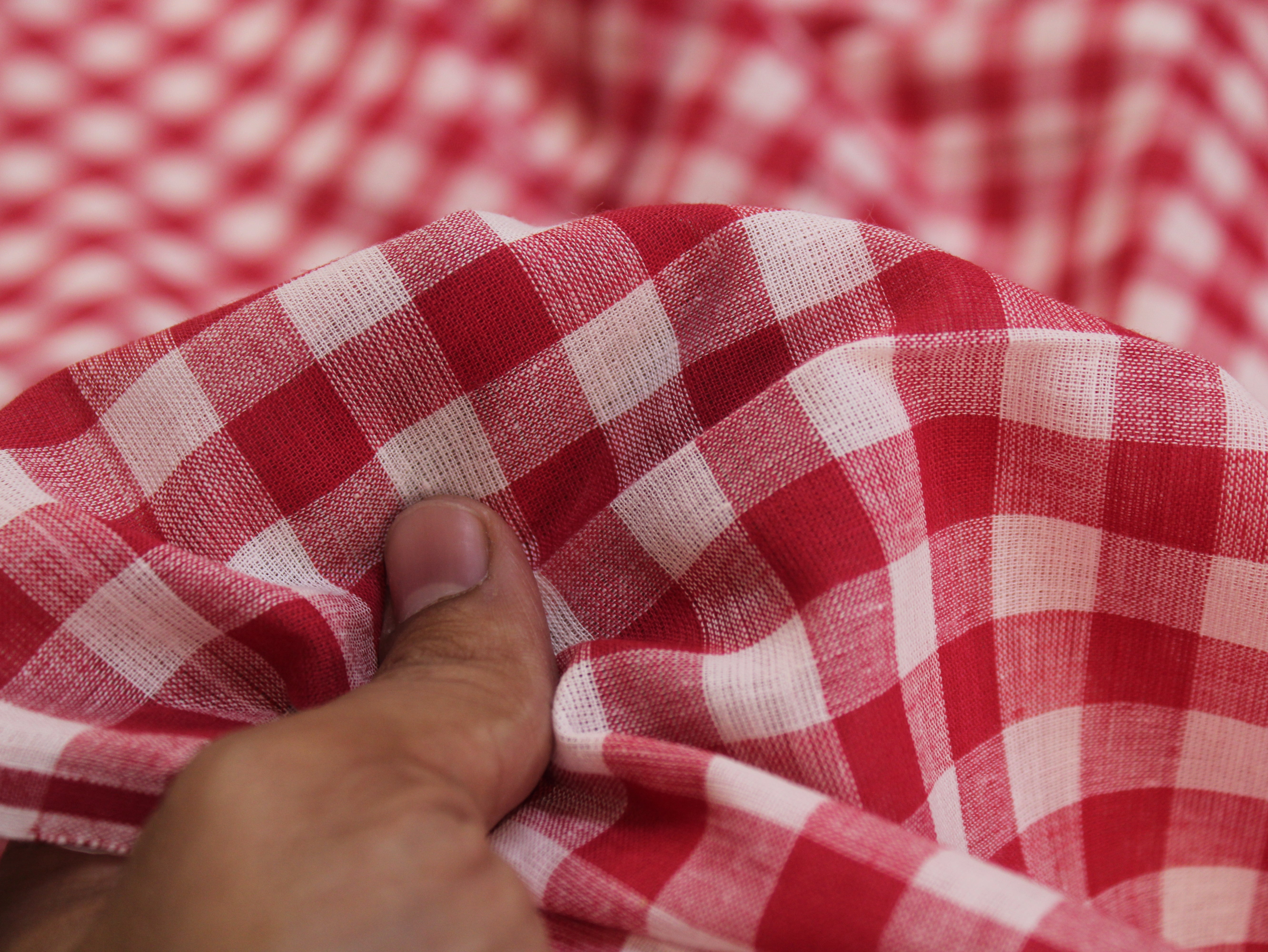 Tissu Seersucker Pur Coton Lavé Qualité 44 Pouces | Seersucker À Carreaux