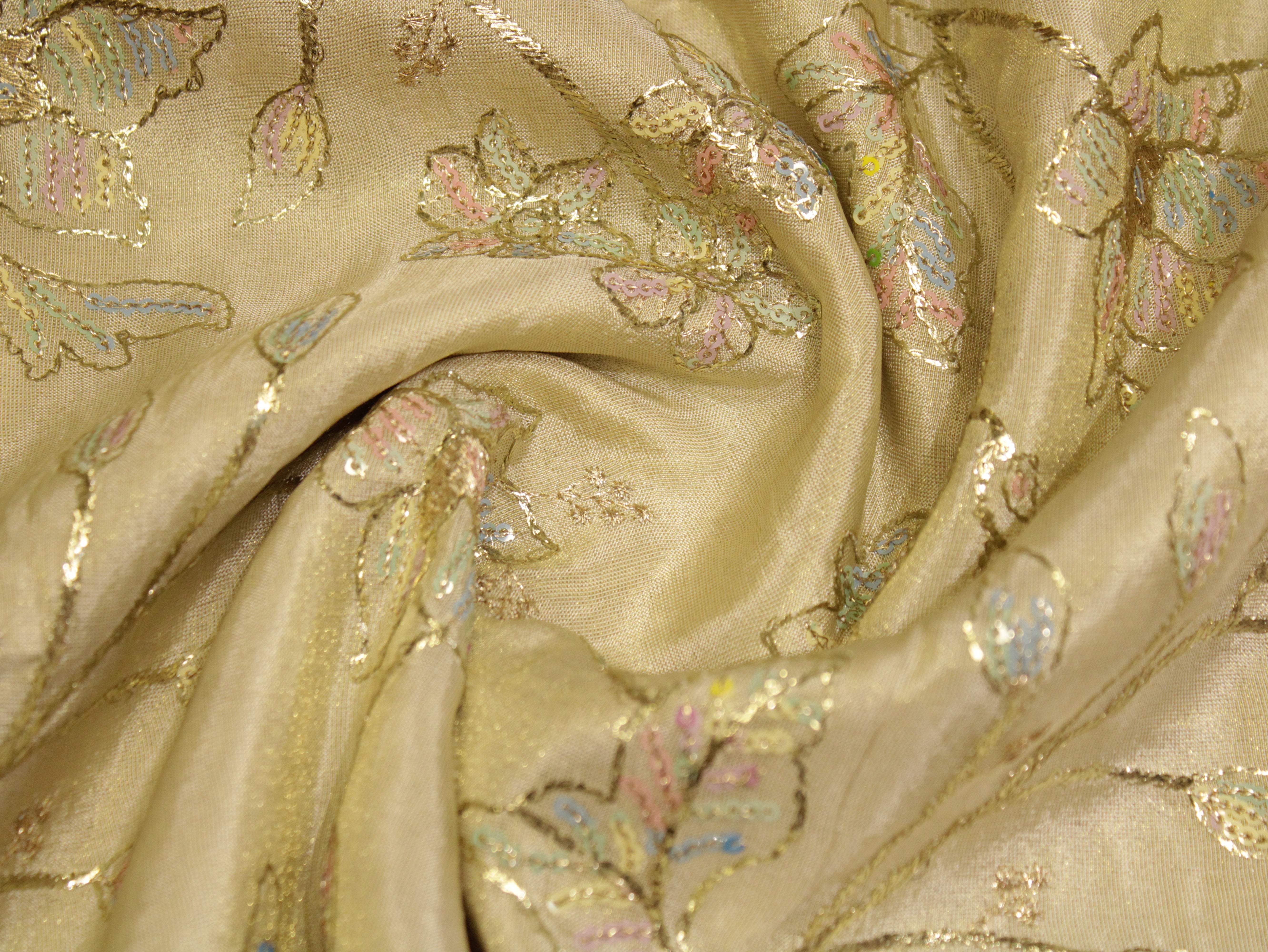 Premium Pure Tissue Fabric with Rich Zari Work - M'Foks
