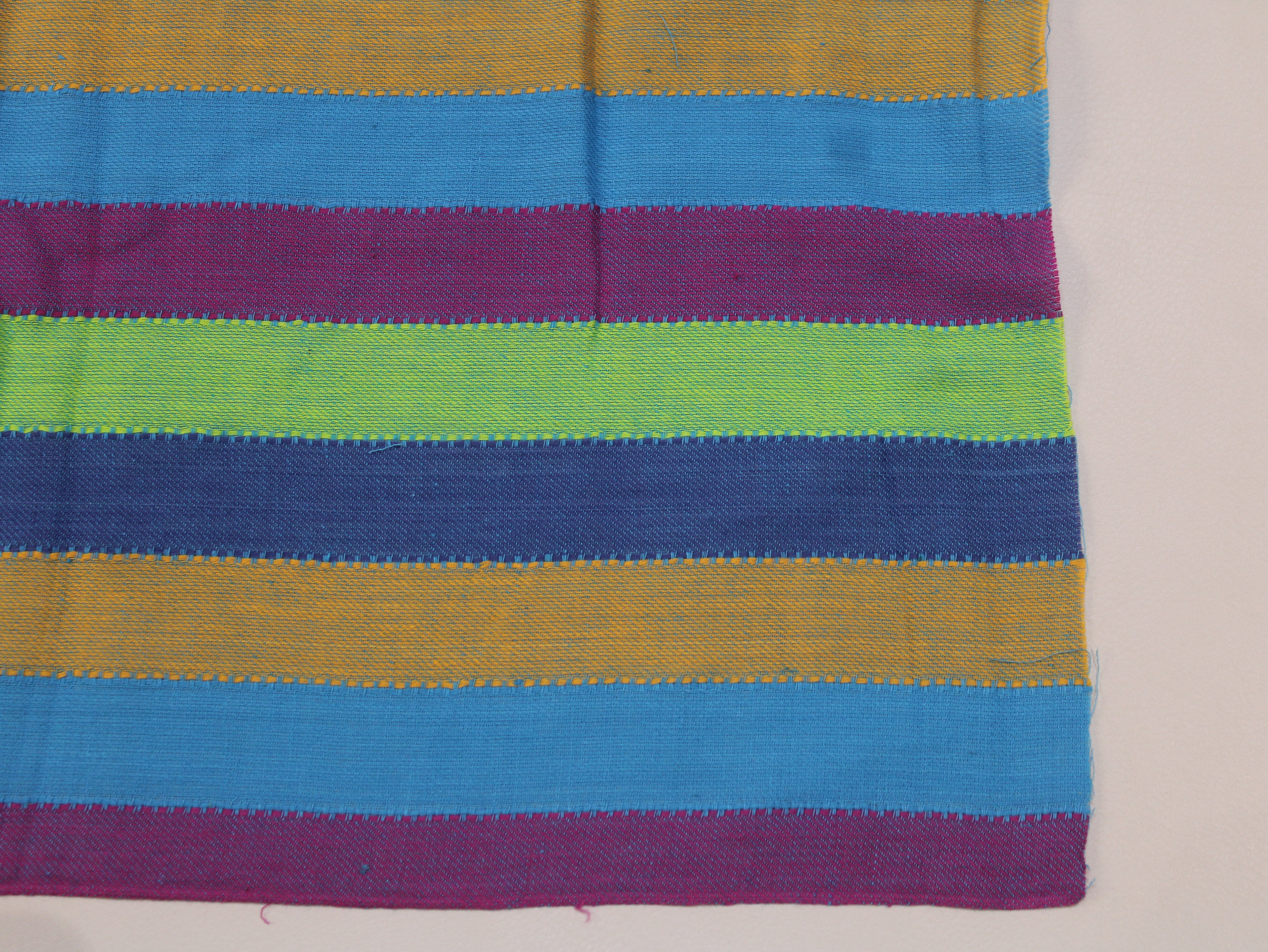 Pure Cotton Yarn-Dyed Handloom Stripe Fabric — Vibrant Horizon