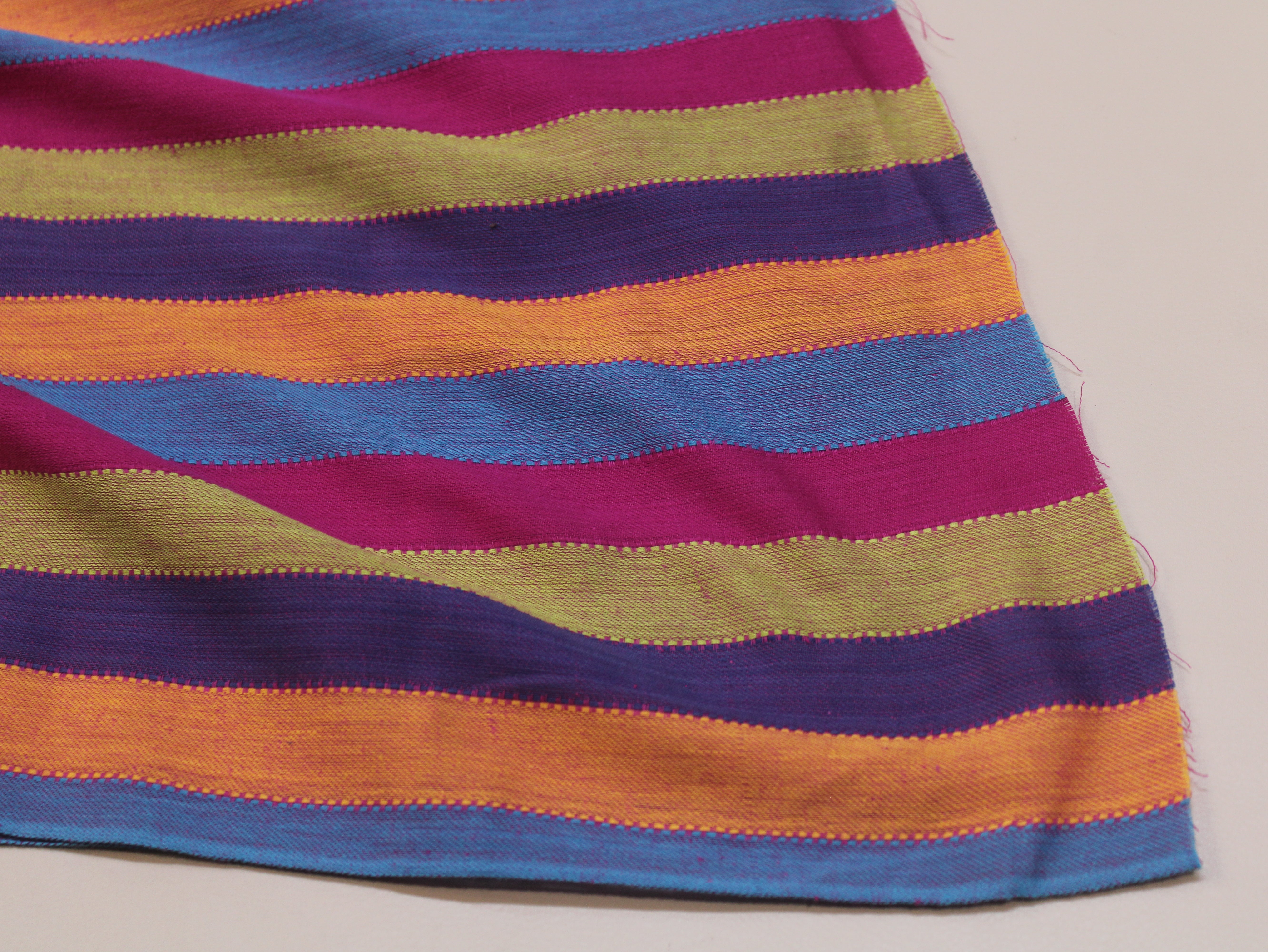 Pure Cotton Yarn-Dyed Handloom Stripe Fabric — Vibrant Horizon
