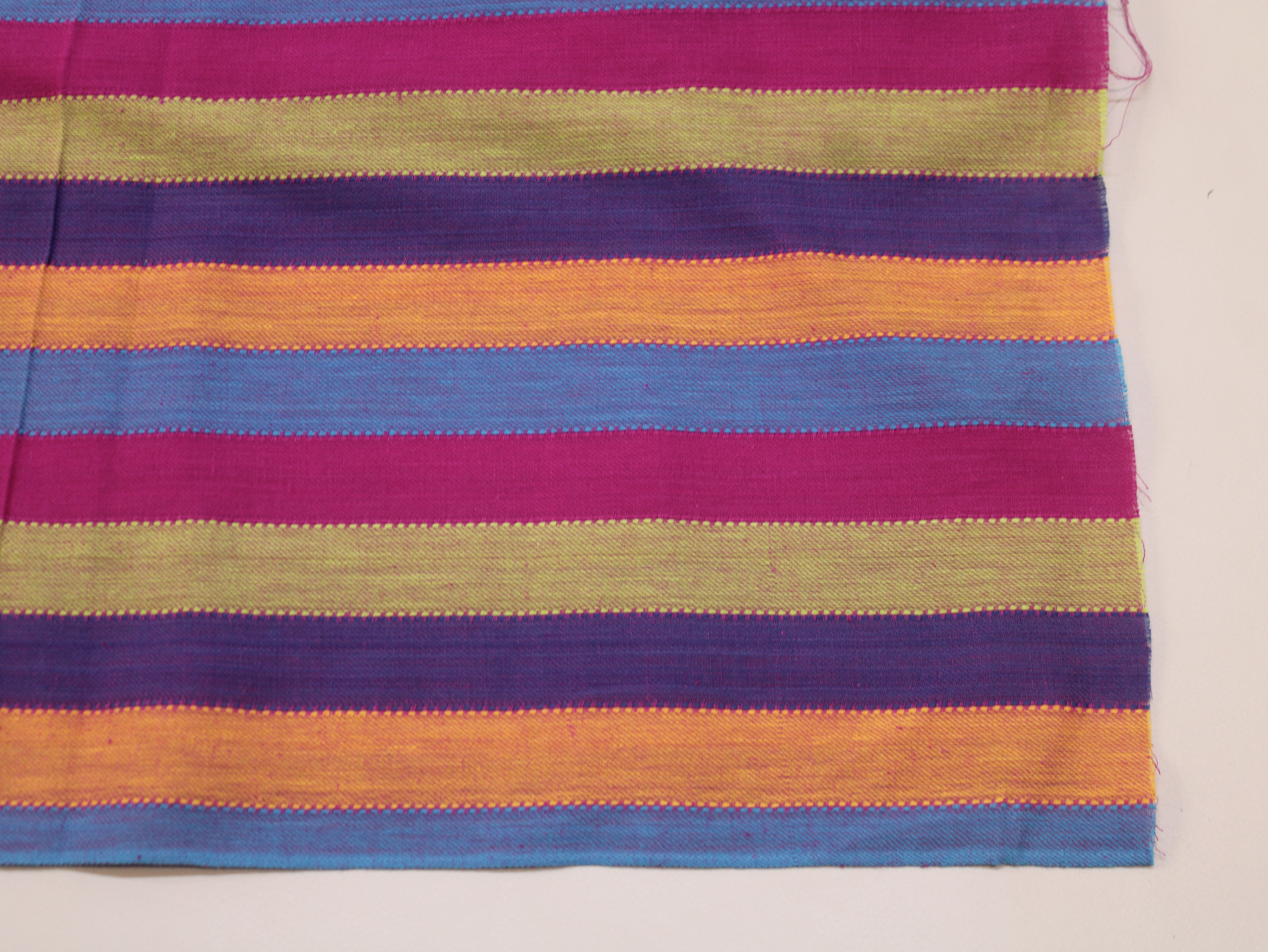 Pure Cotton Yarn-Dyed Handloom Stripe Fabric — Vibrant Horizon