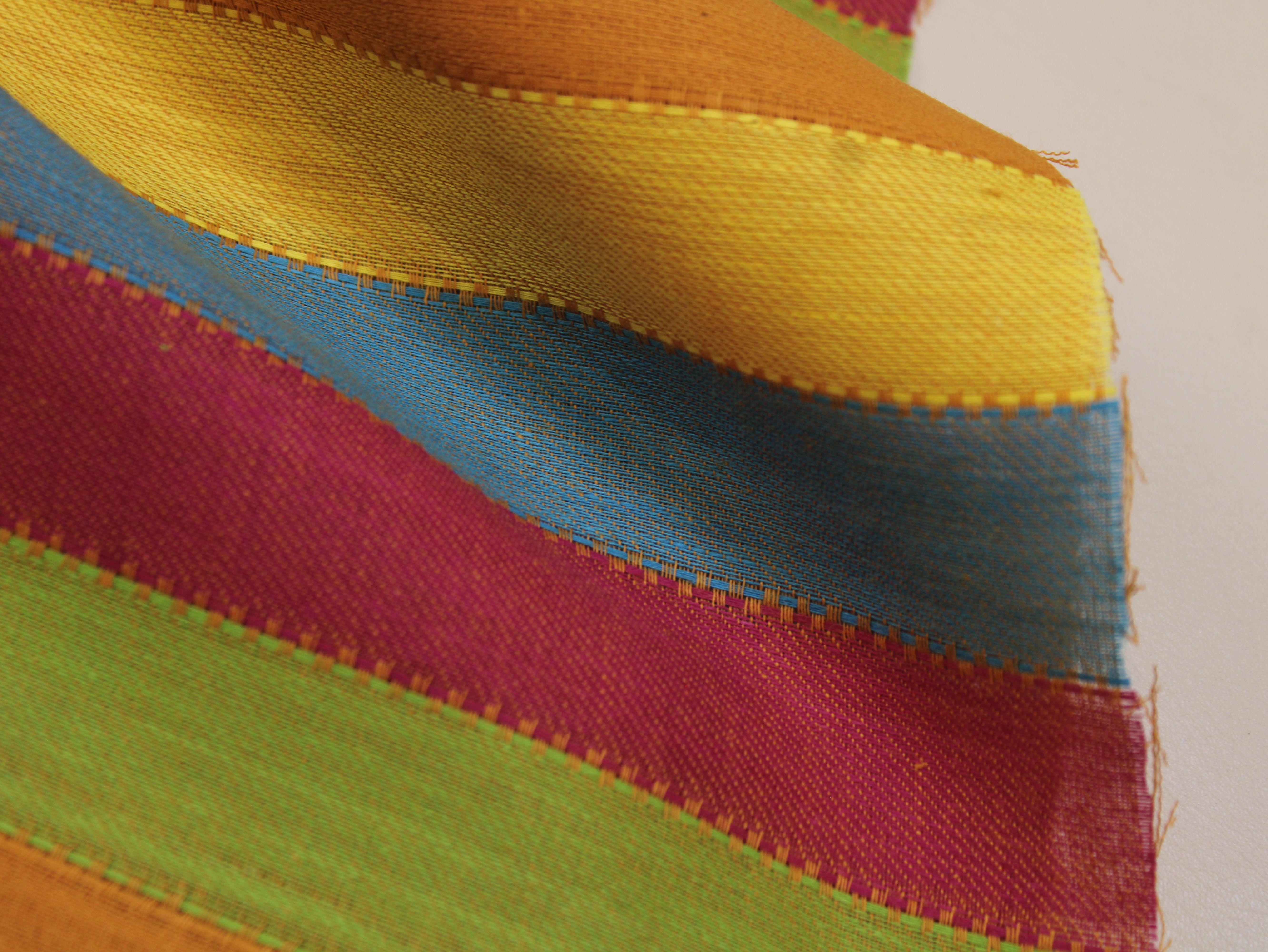 Pure Cotton Yarn-Dyed Handloom Stripe Fabric — Vibrant Horizon