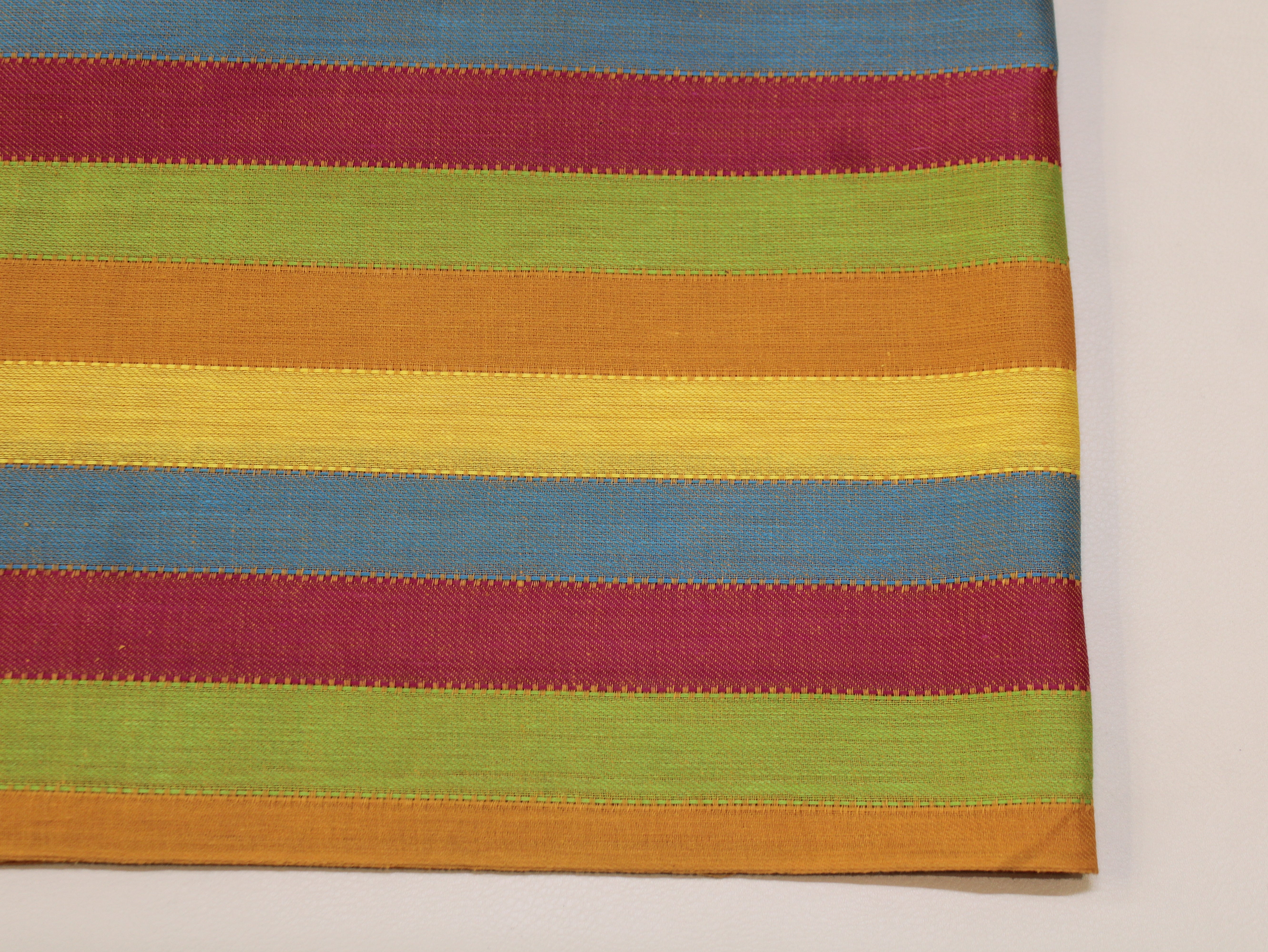 Pure Cotton Yarn-Dyed Handloom Stripe Fabric — Vibrant Horizon