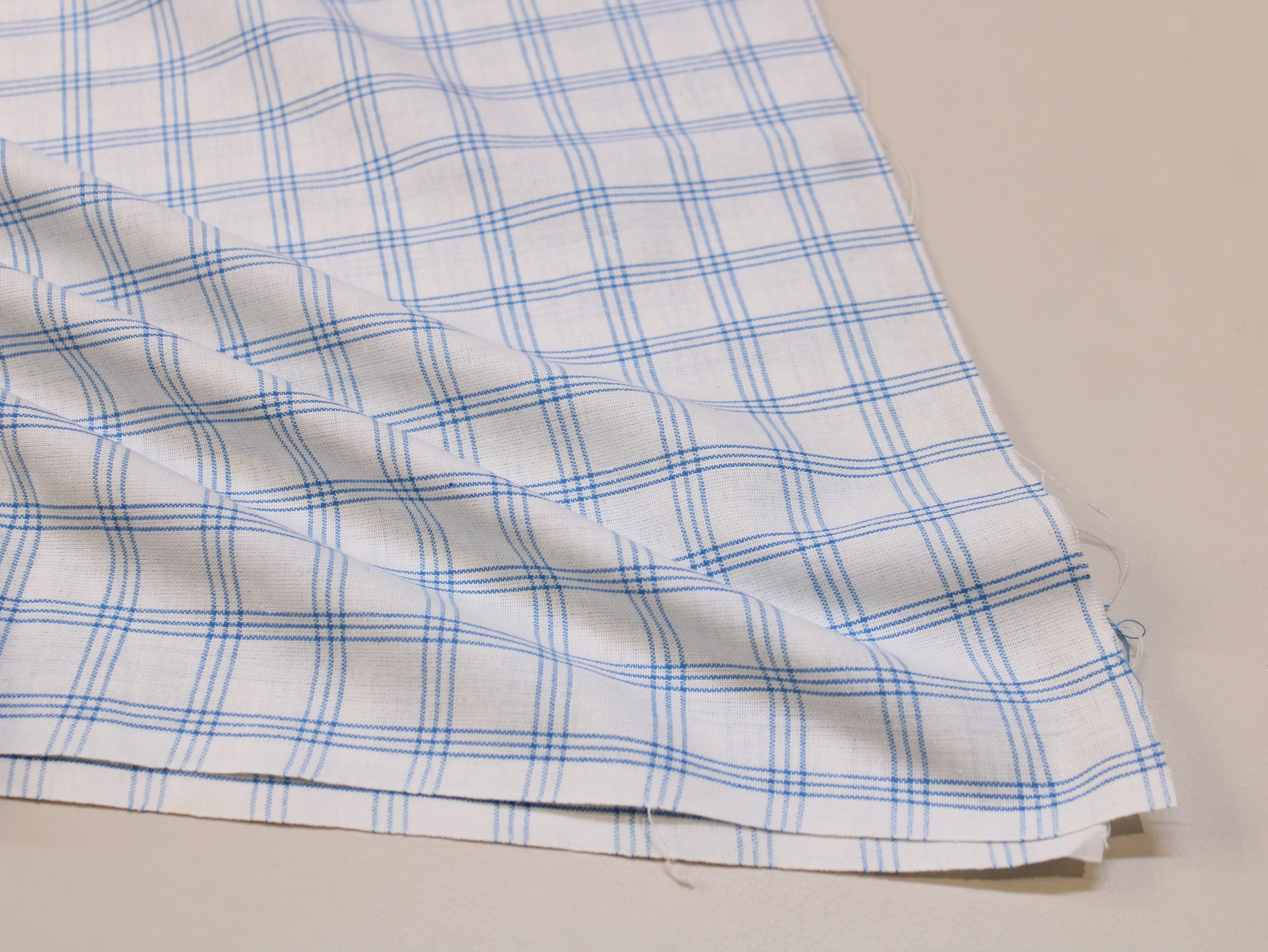 Tissu Seersucker Pur Coton Lavé Qualité 44 Pouces | Seersucker À Carreaux