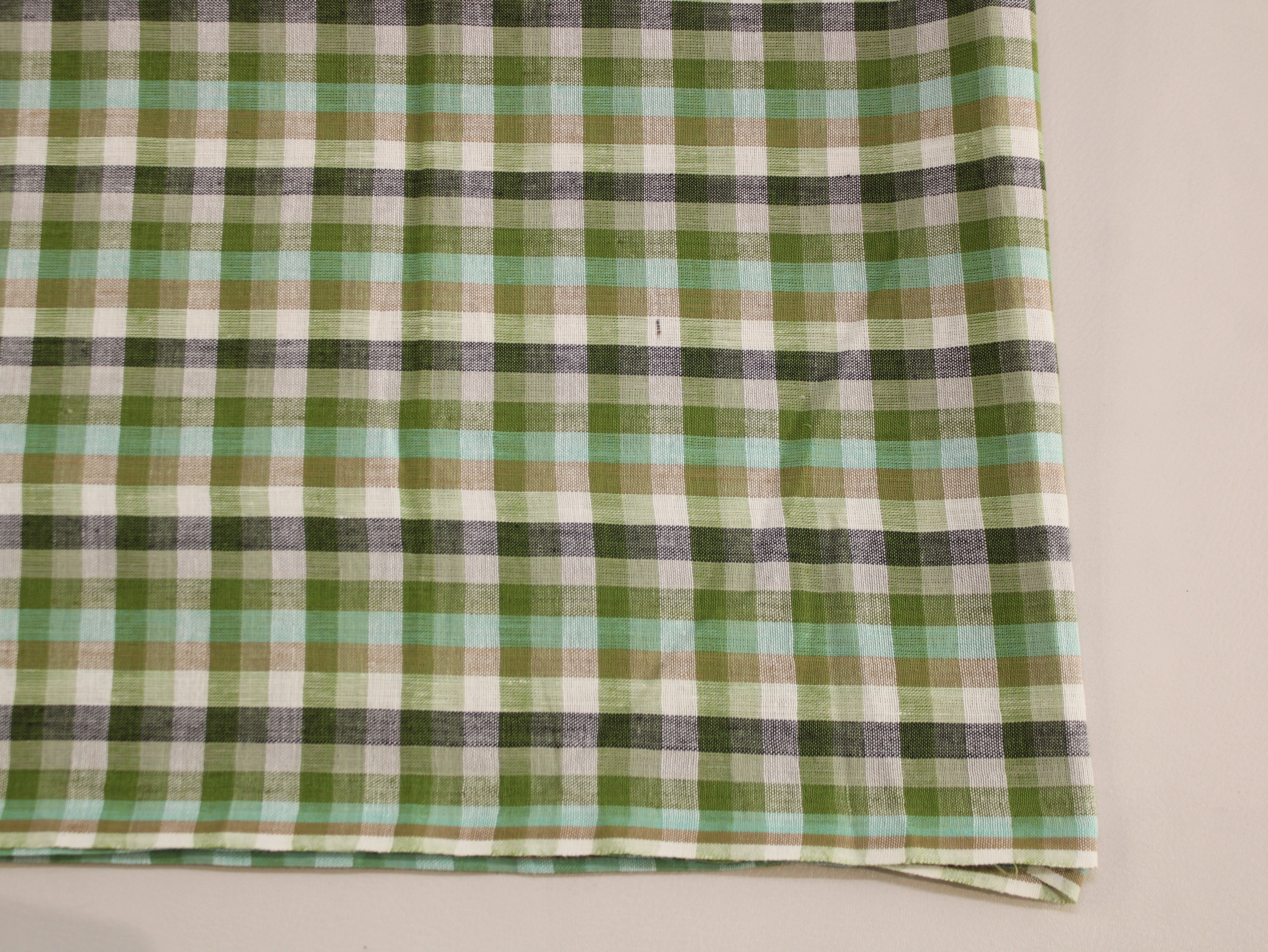 Pure Cotton Yarn-Dyed Handloom Madras Micro Check Fabric | 44 Inch | Washed | 85 GSM