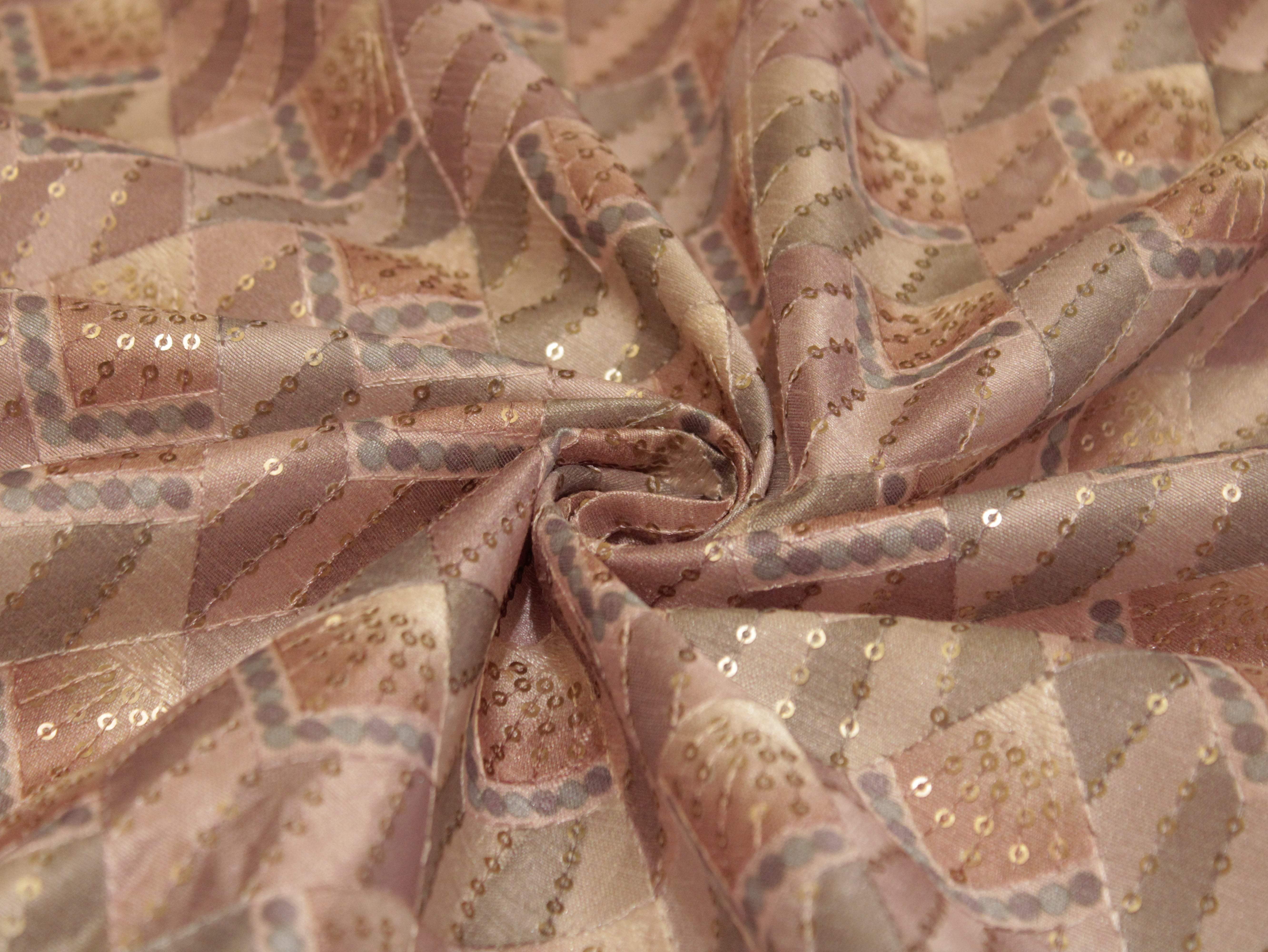 Premium Mulberry Silk Position Work Fabric - Purple - M'Foks