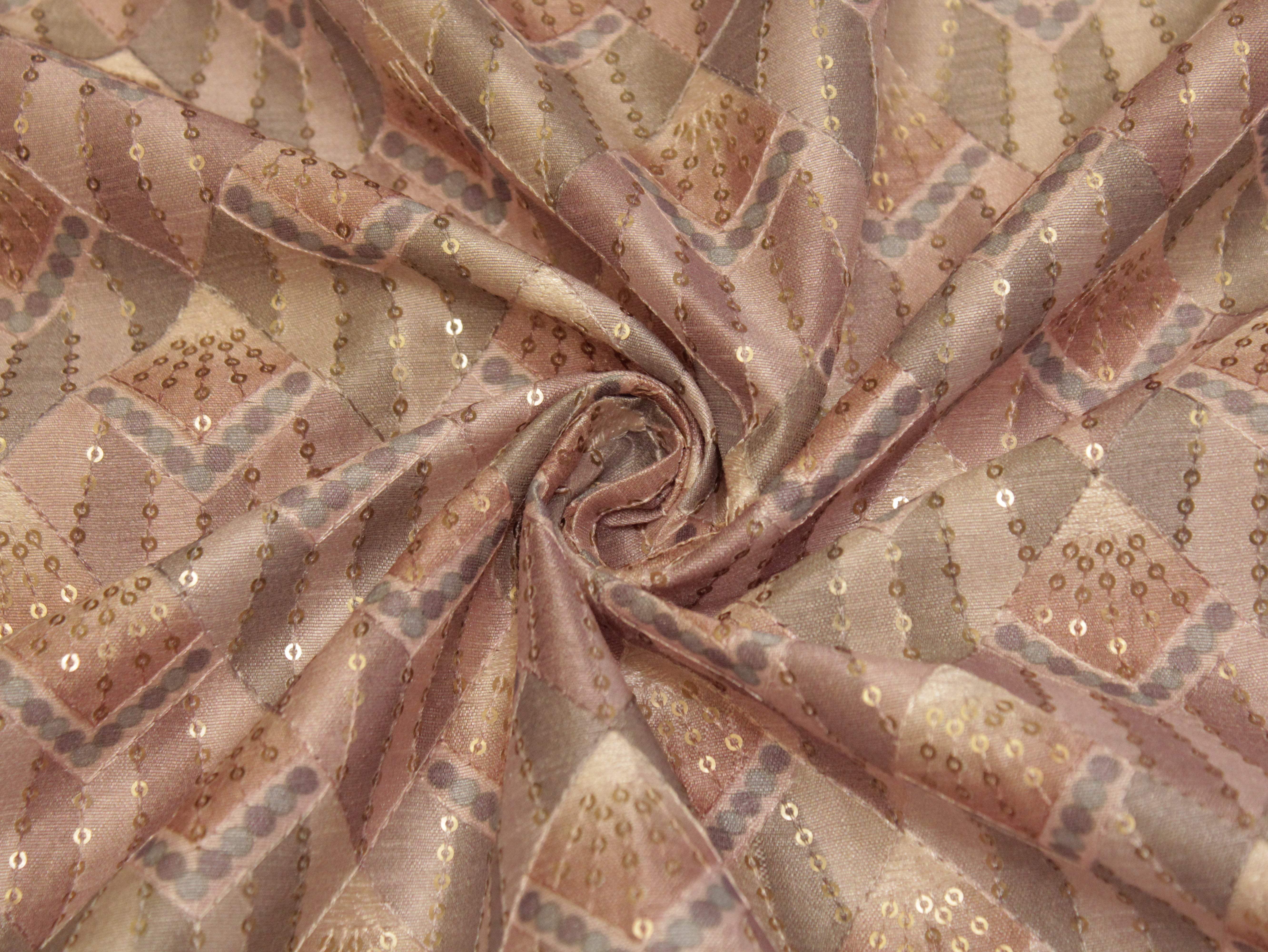Premium Mulberry Silk Position Work Fabric - Purple - M'Foks
