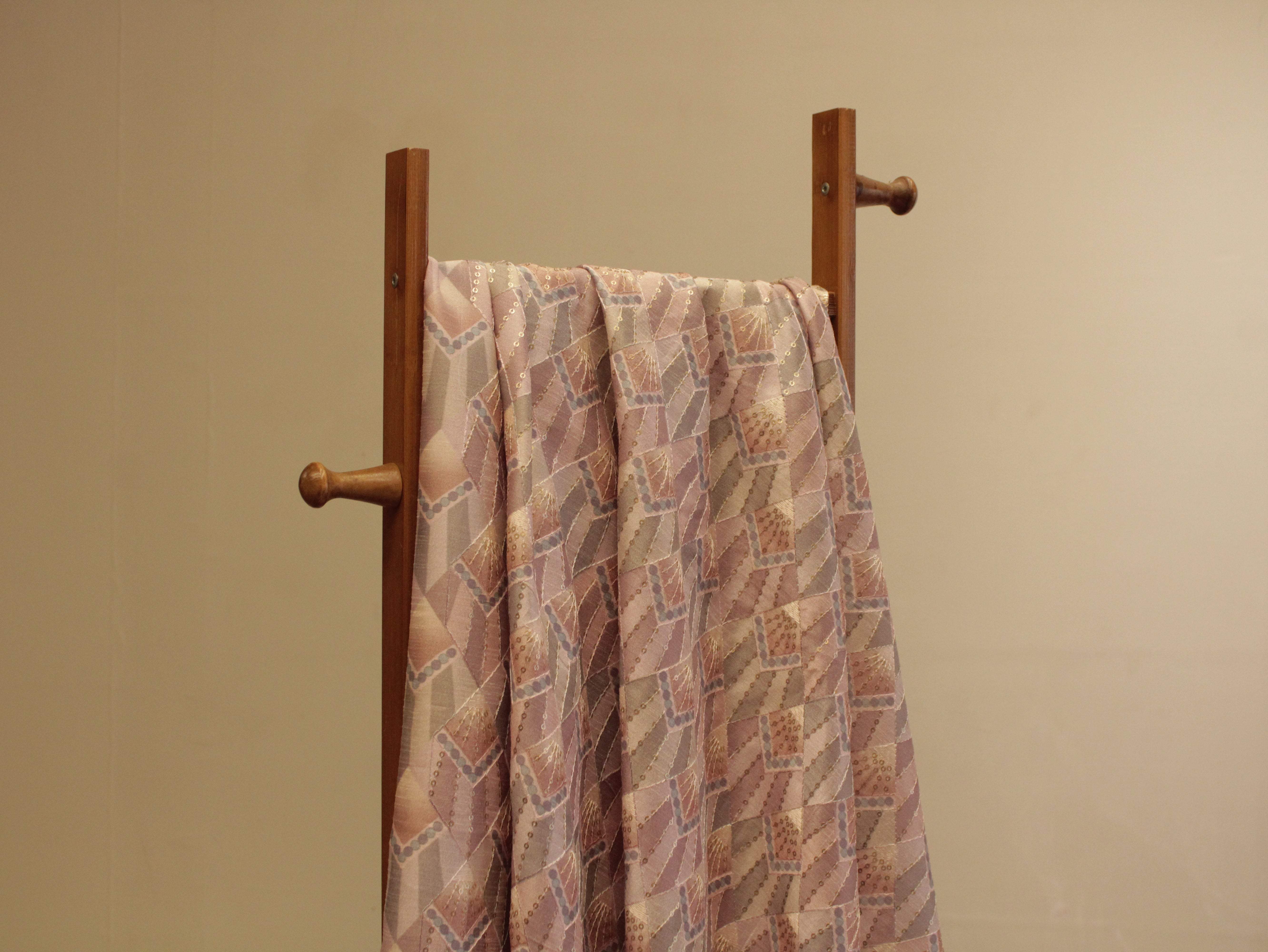 Premium Mulberry Silk Position Work Fabric - Purple - M'Foks