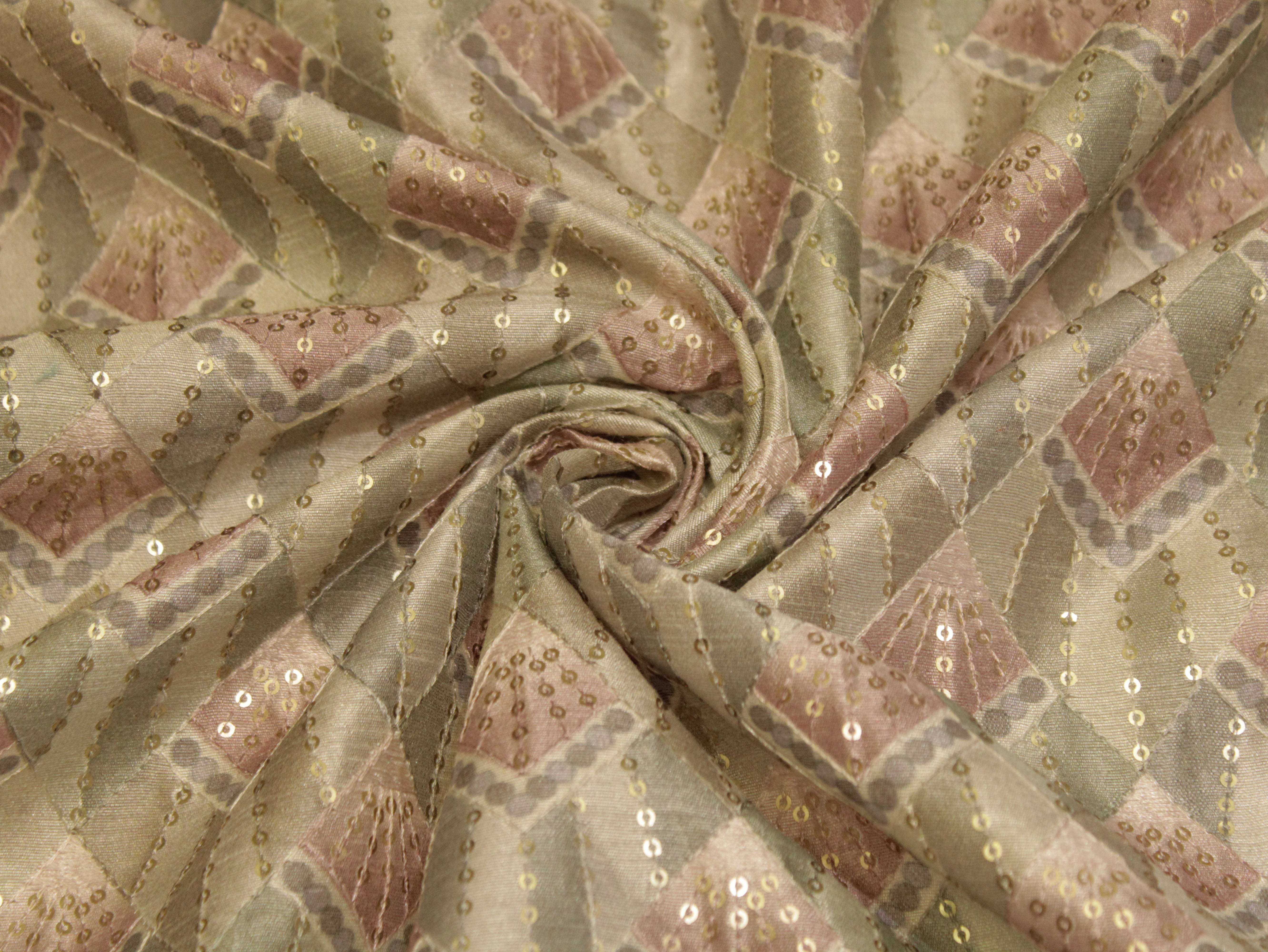 Premium Mulberry Silk Position Work Fabric - Pista - M'Foks