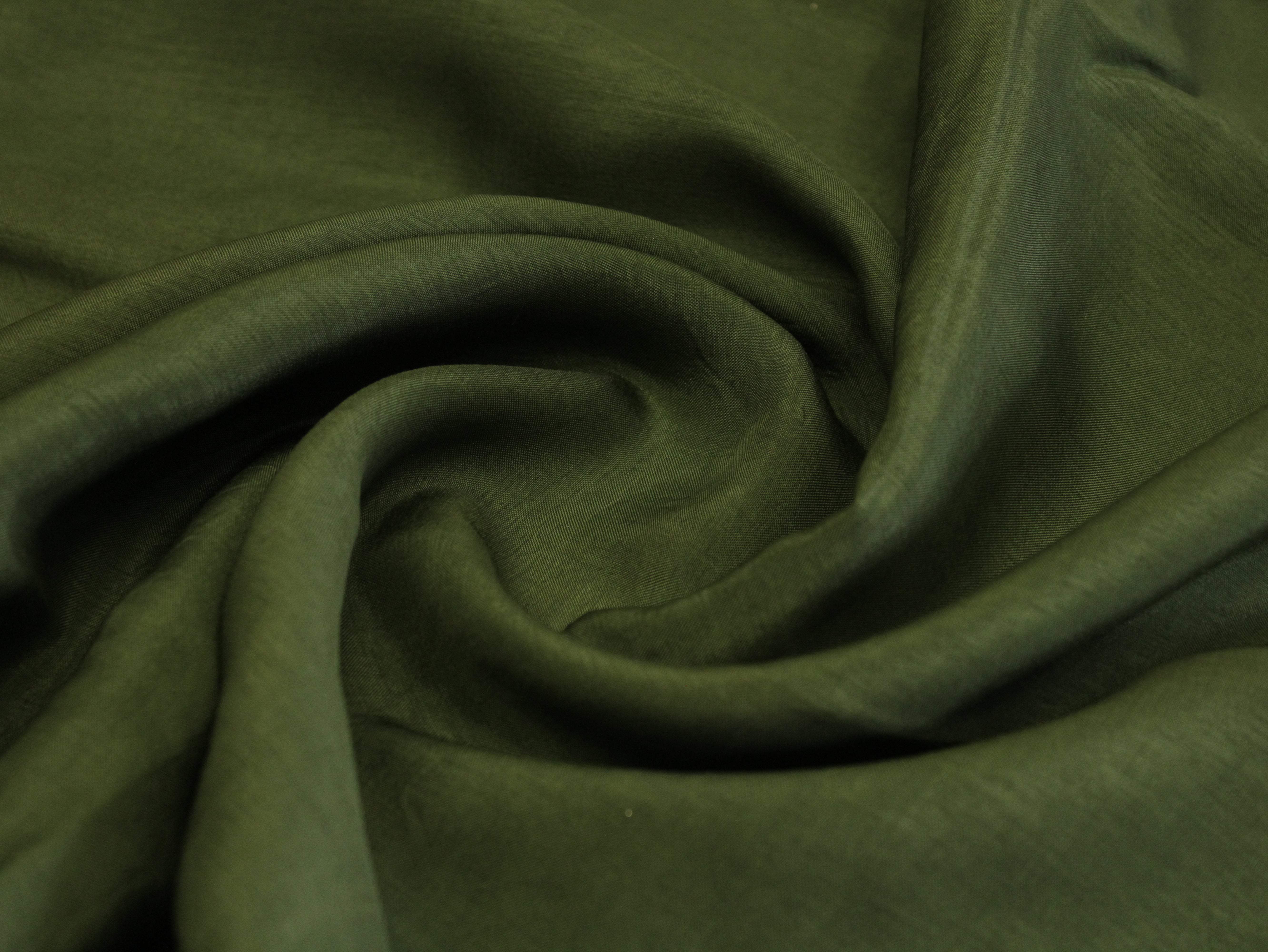 Plain dyed Muslin Silk Fabric - Mehndi Green - M'Foks