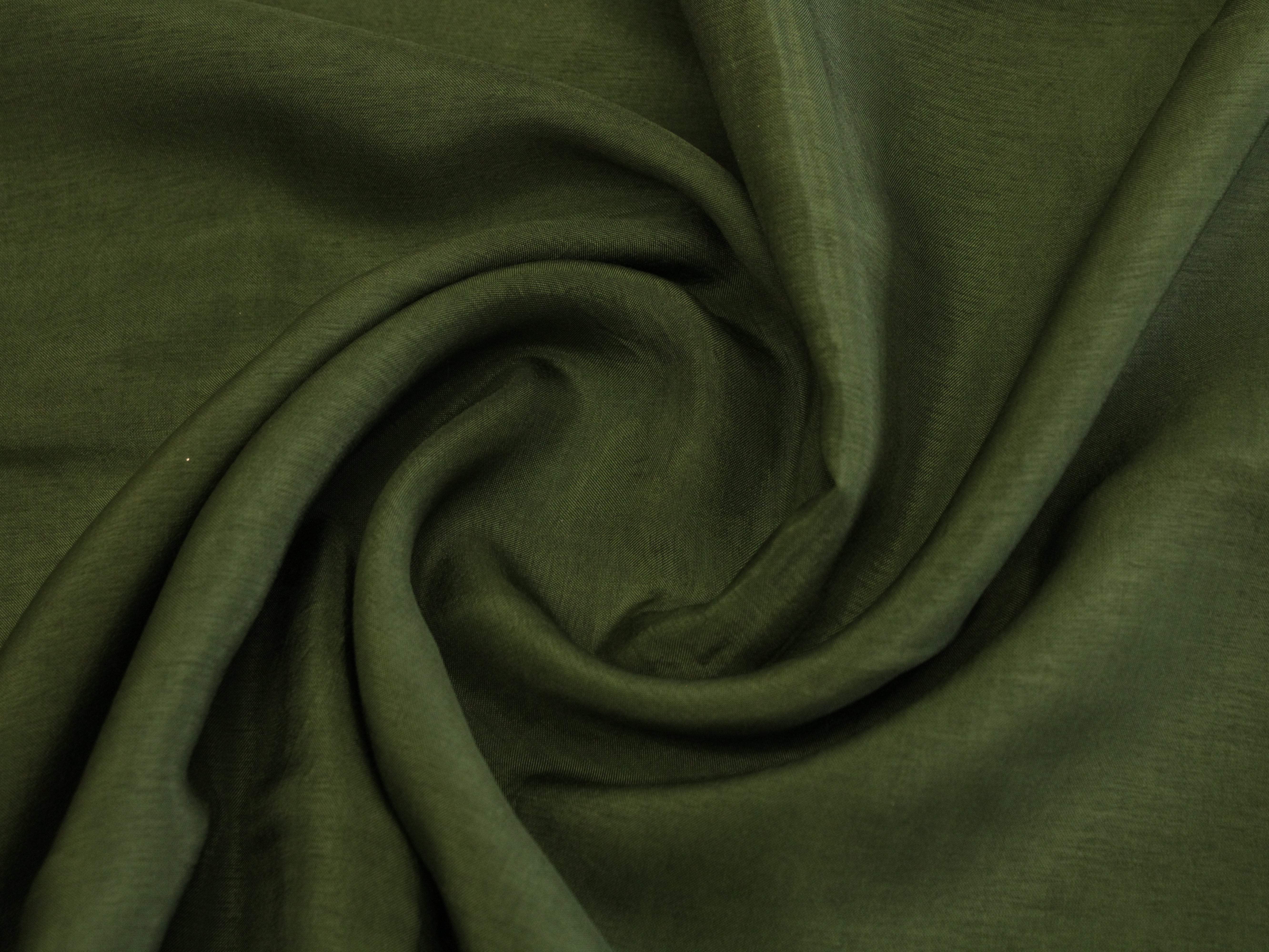 Plain dyed Muslin Silk Fabric - Mehndi Green - M'Foks