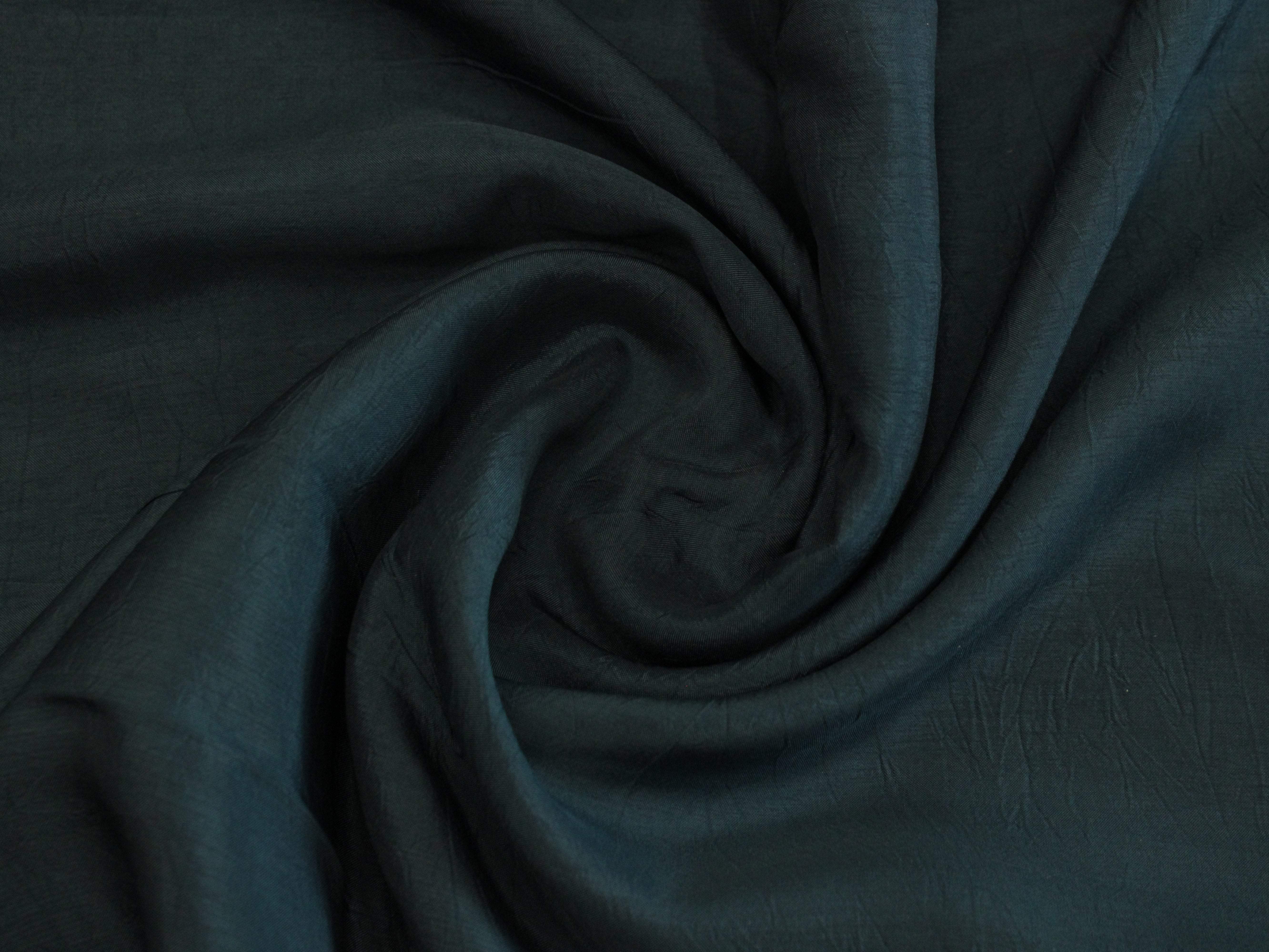 Plain dyed Muslin Silk Fabric - Peacock Blue - M'Foks