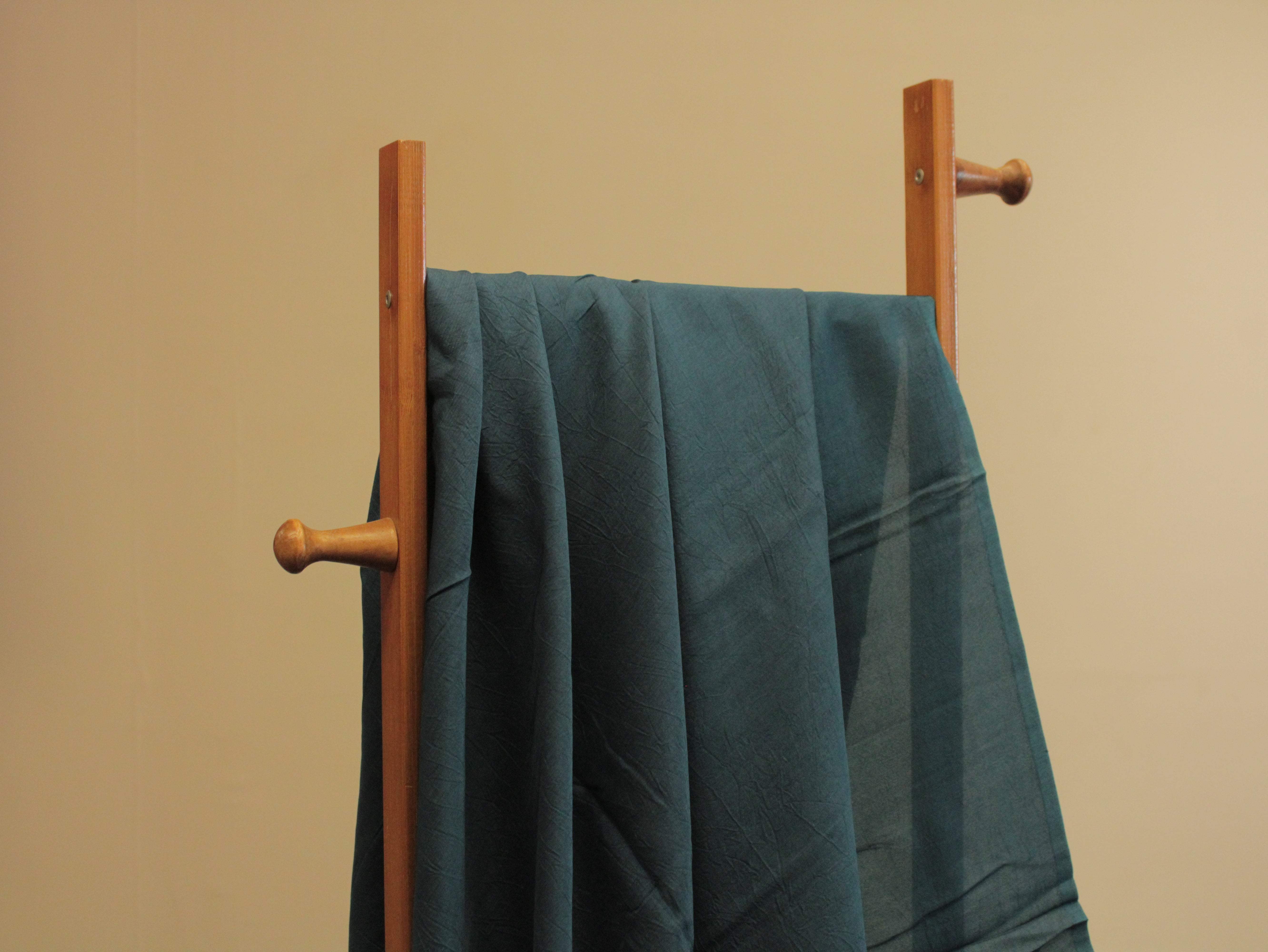 Plain dyed Muslin Silk Fabric - Peacock Blue - M'Foks