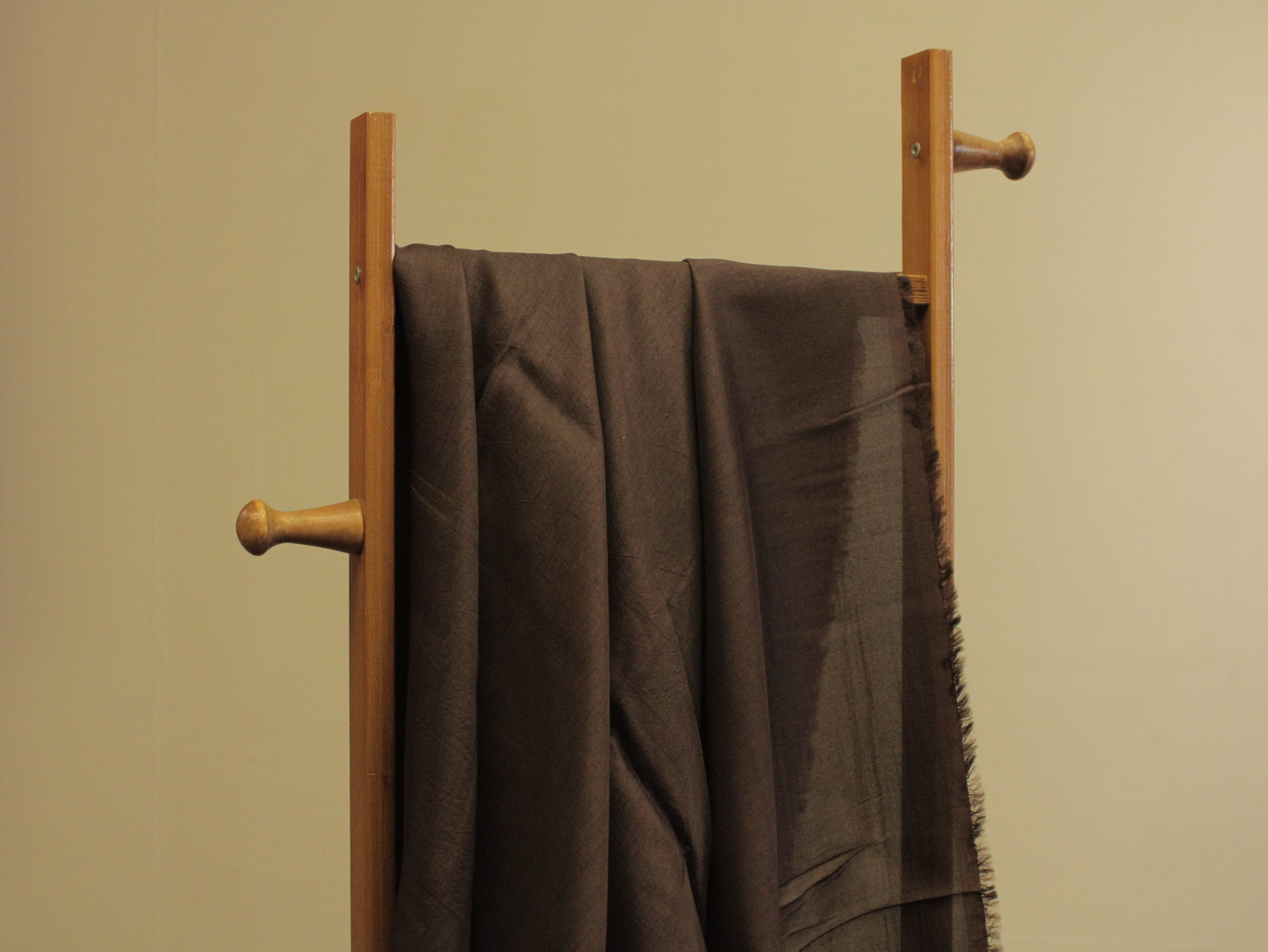 Plain dyed Muslin Silk Fabric - Coffee - M'Foks