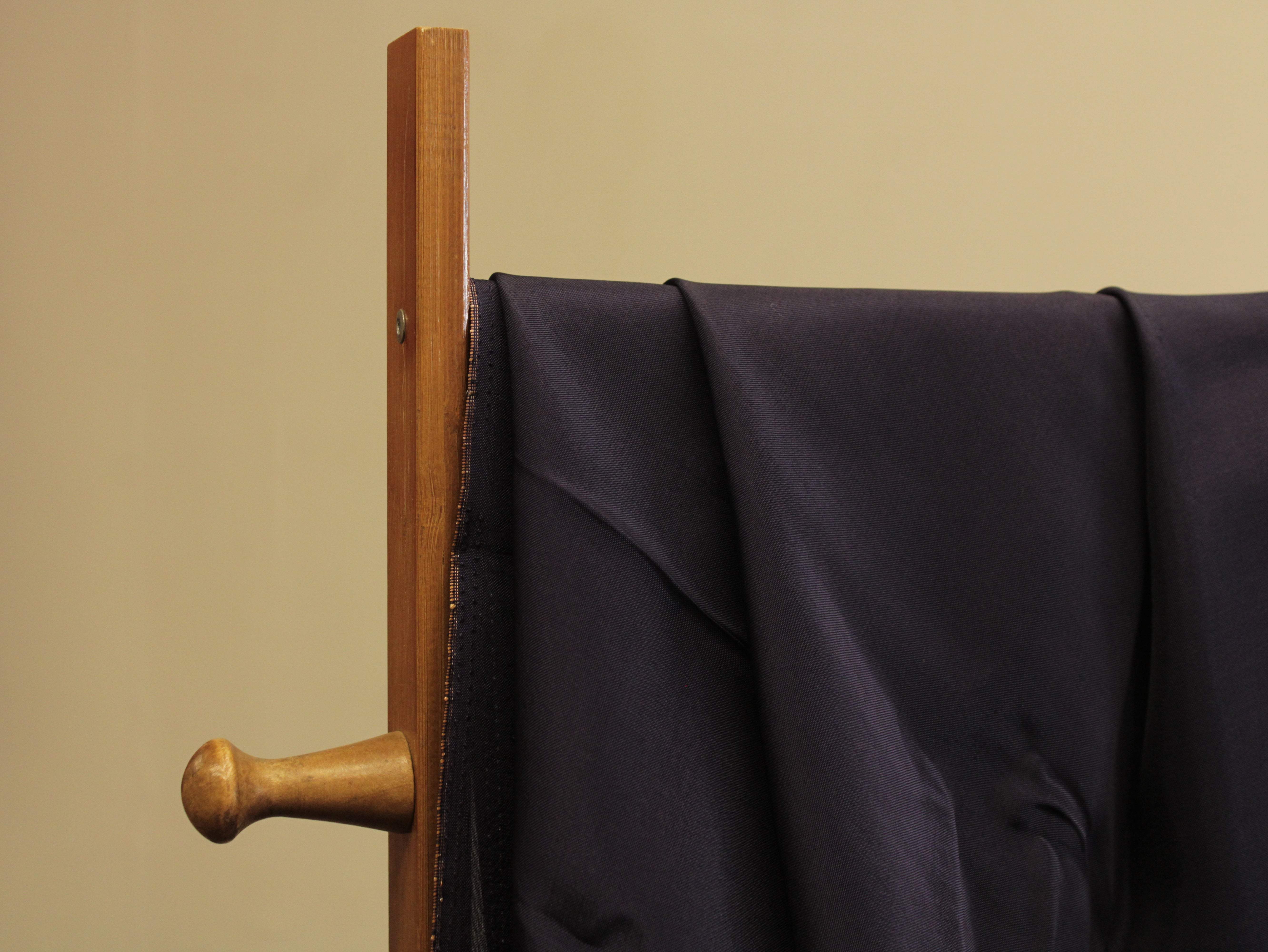 Plain dyed Upada Silk Fabric - Navy Blue - M'Foks
