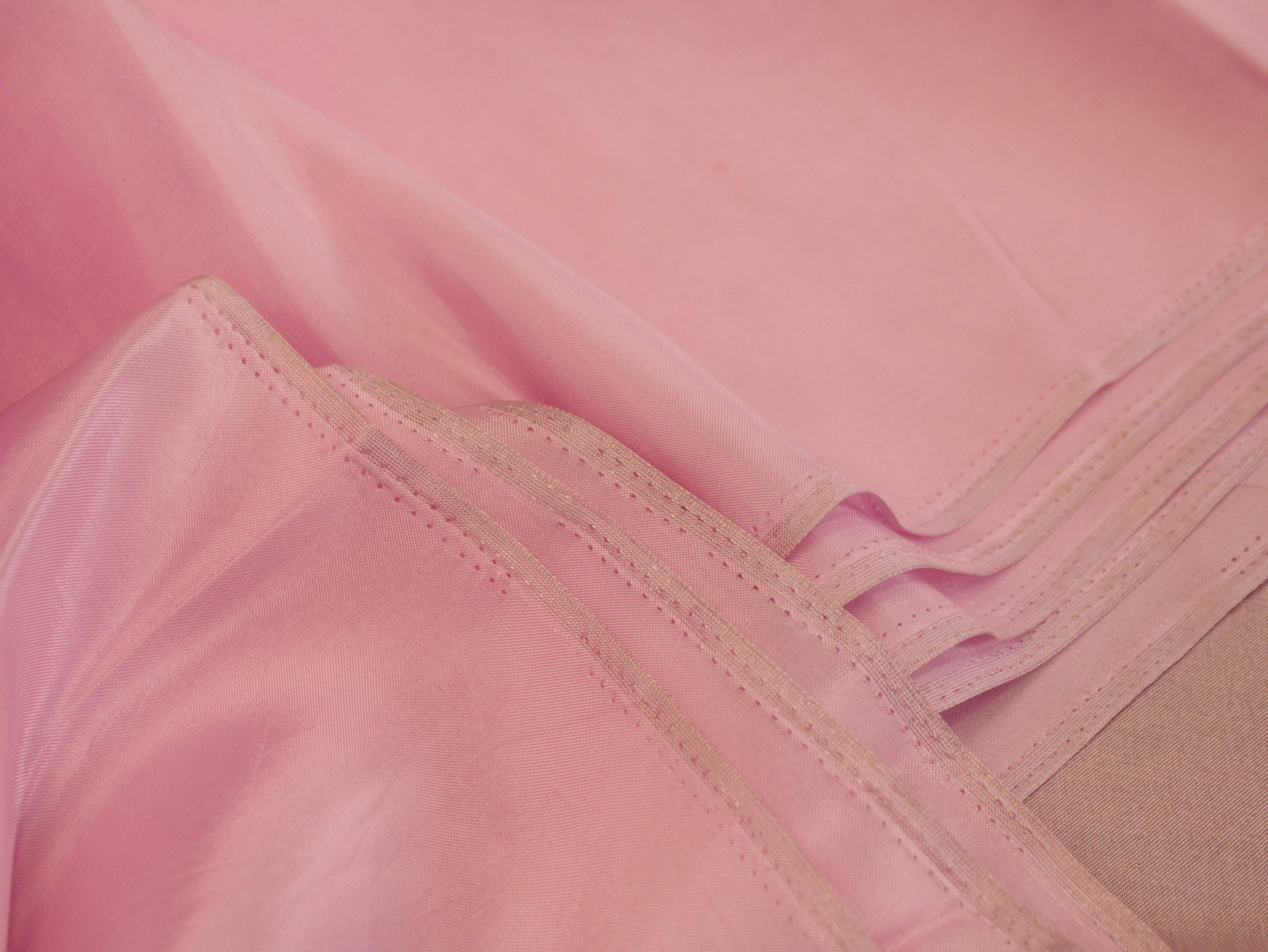 Plain dyed Upada Silk Fabric - Baby Pink - M'Foks
