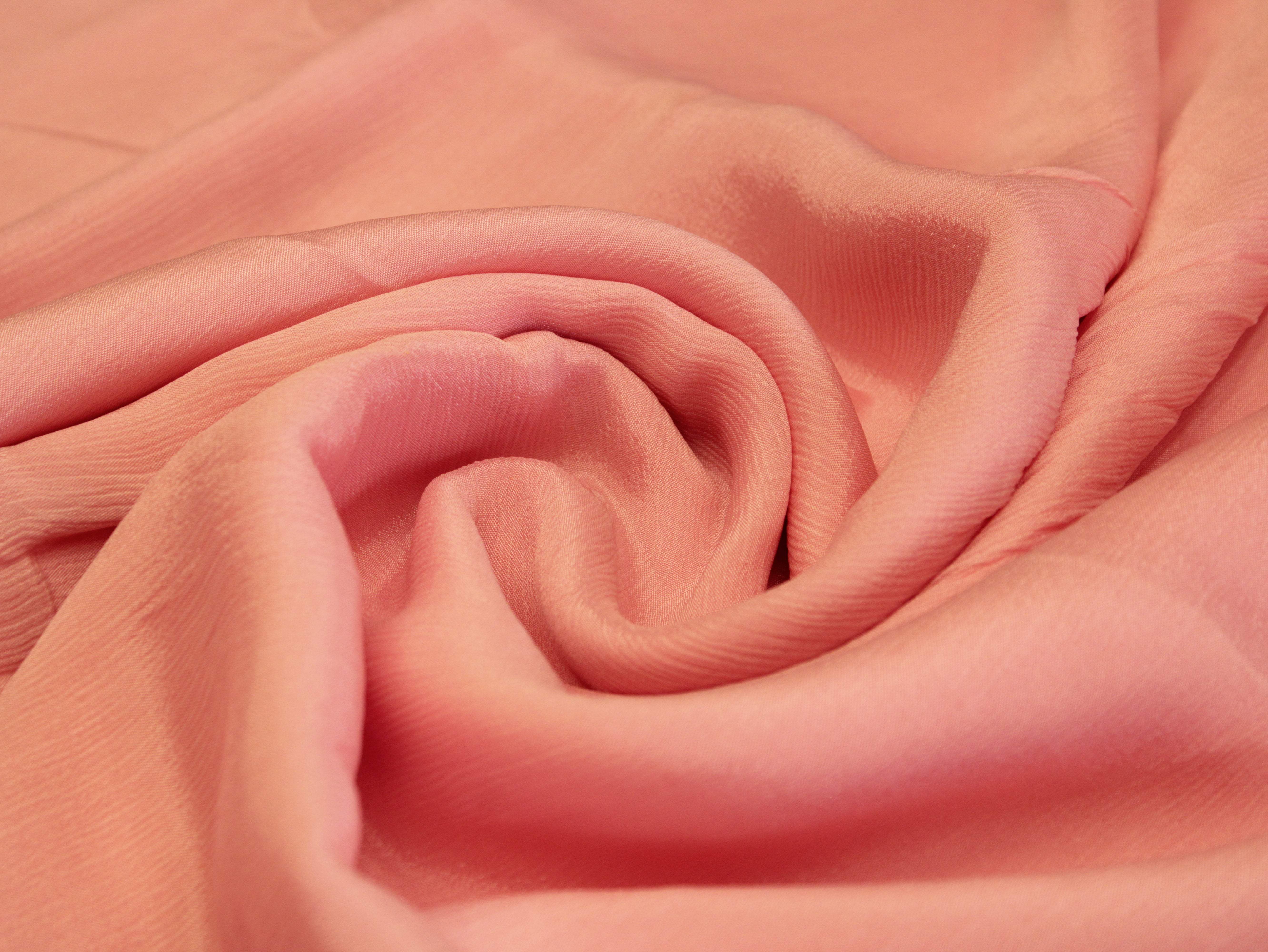 Plain dyed Chinon Fabric - Peach - M'Foks