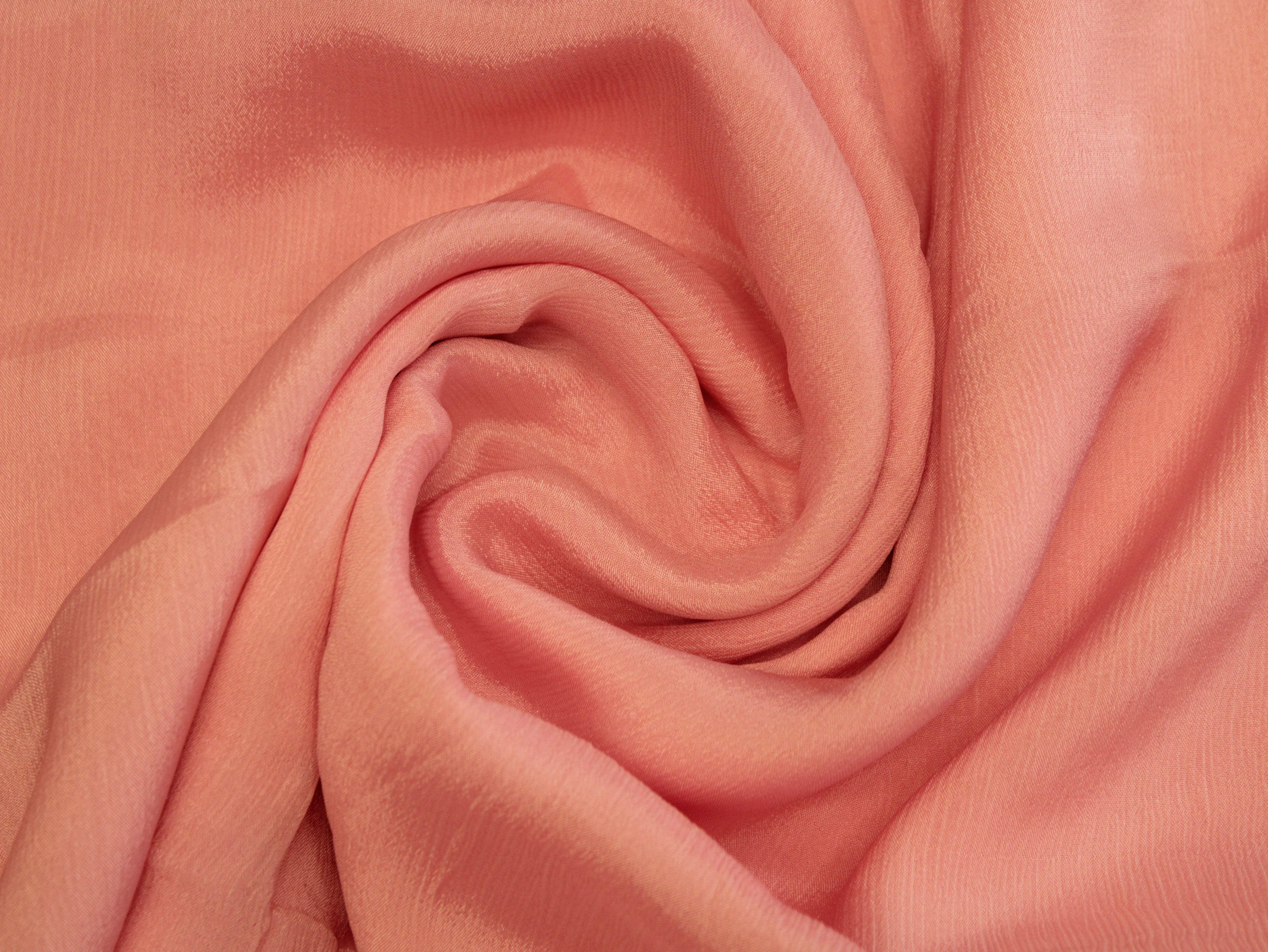 Plain dyed Chinon Fabric - Peach - M'Foks
