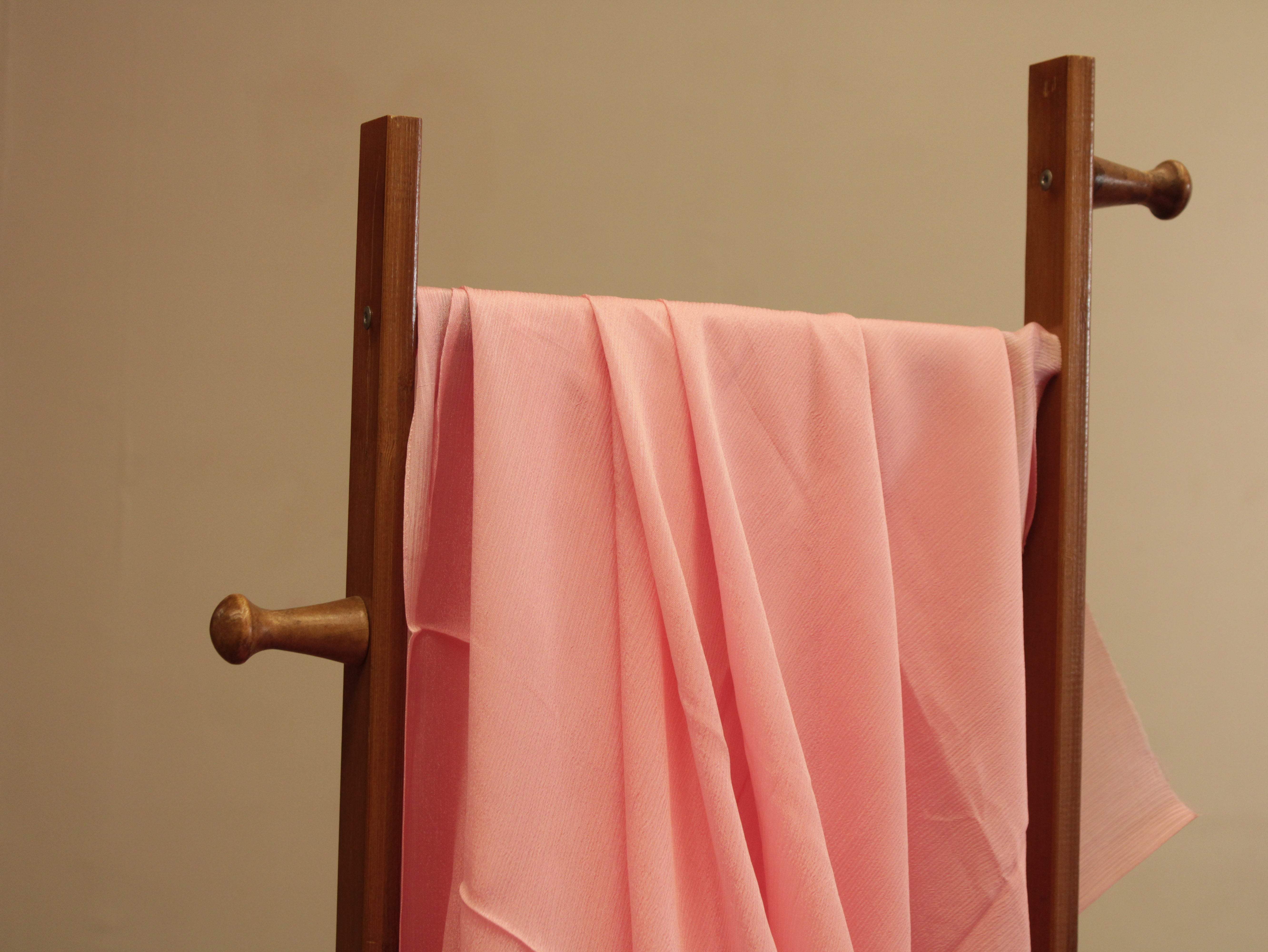 Plain dyed Chinon Fabric - Peach - M'Foks