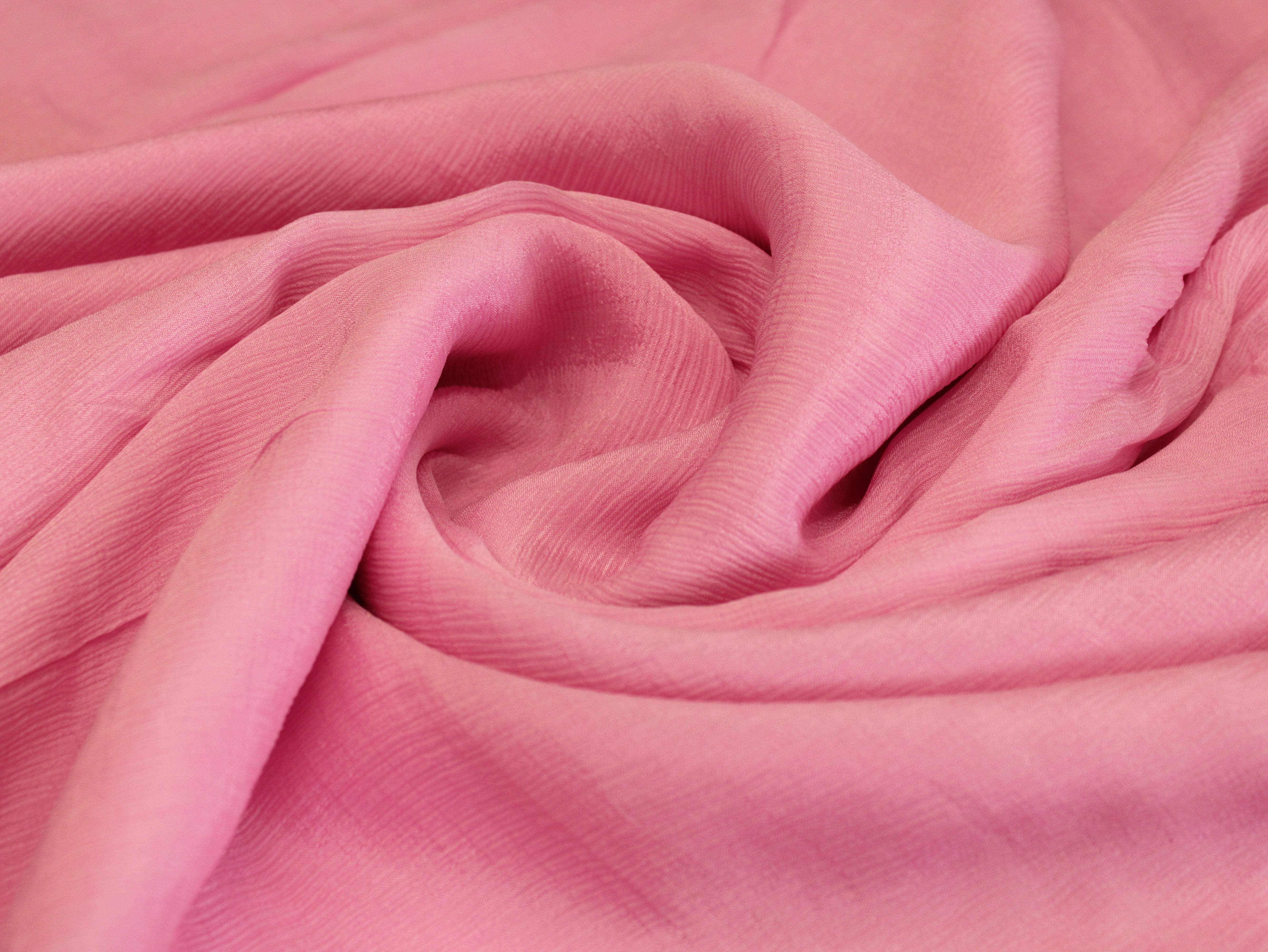 Plain dyed Chinon Fabric - Pink - M'Foks