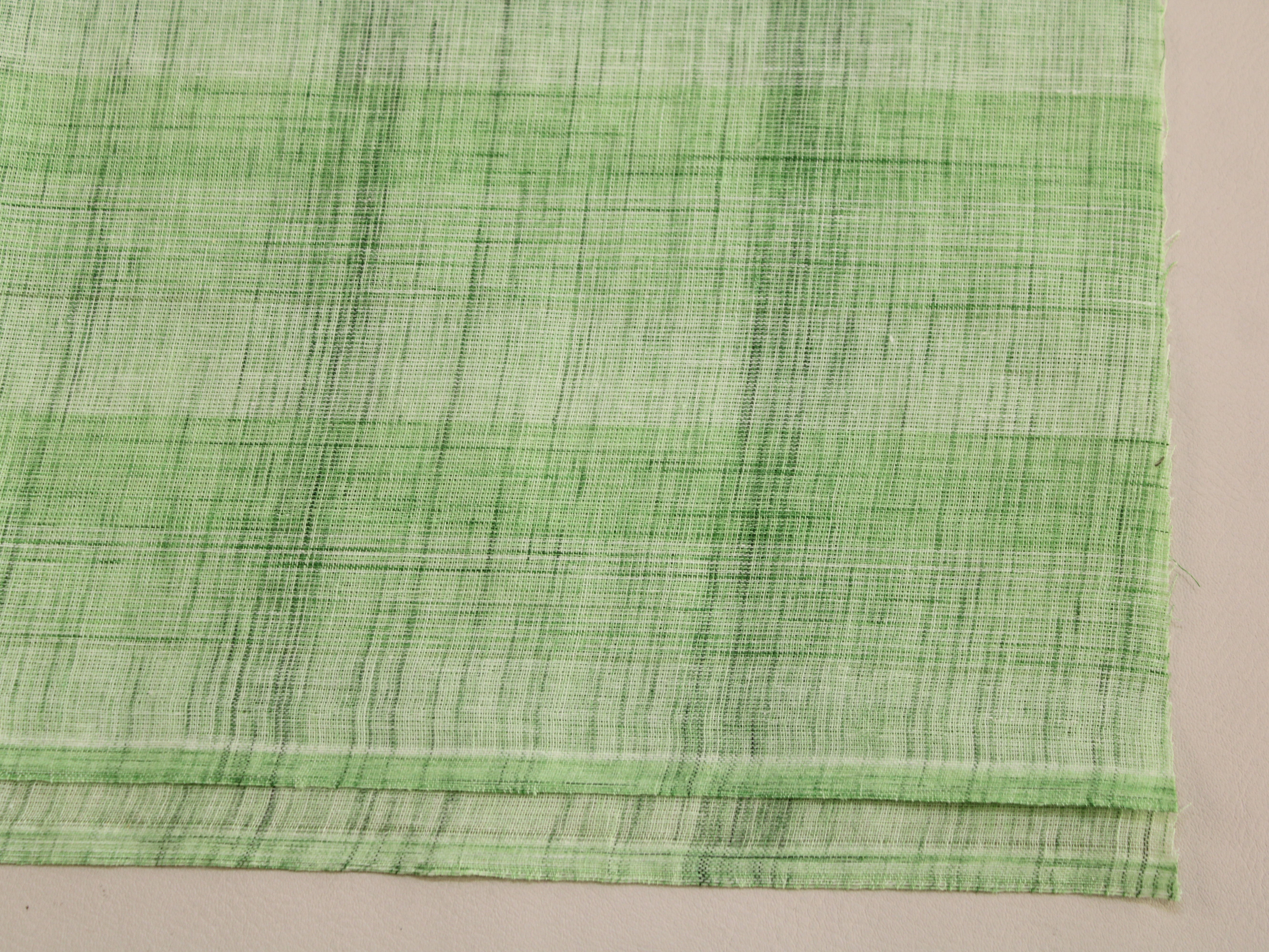 Pure Cotton Handloom Textured Fabric | Mint Meadow | 44 Inch | Non-Washed | 80 GSM