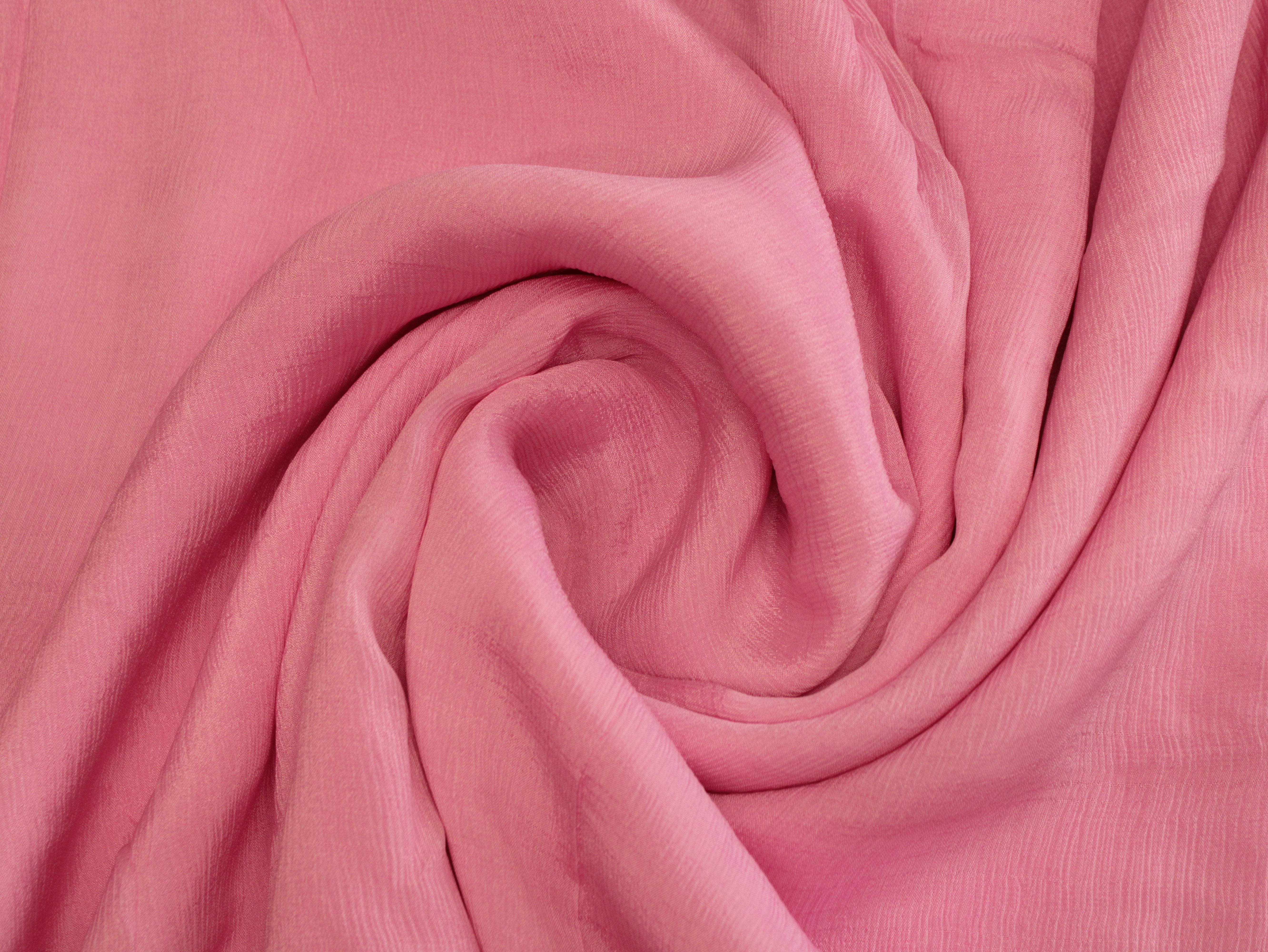 Plain dyed Chinon Fabric - Pink - M'Foks