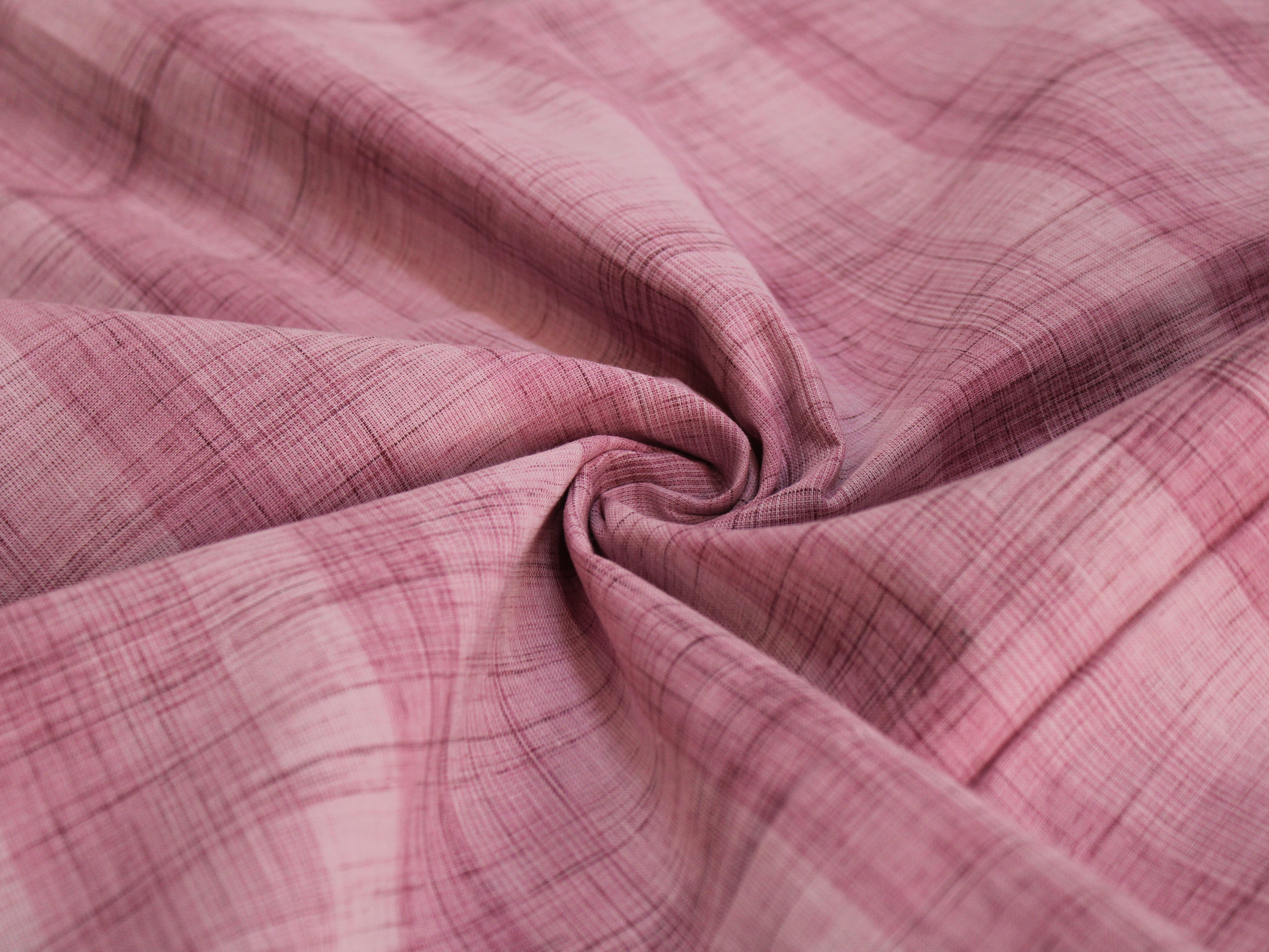 Pure Cotton Handloom Textured Fabric | Rose Quartz | 44 Inch | Non-Washed | 80 GSM