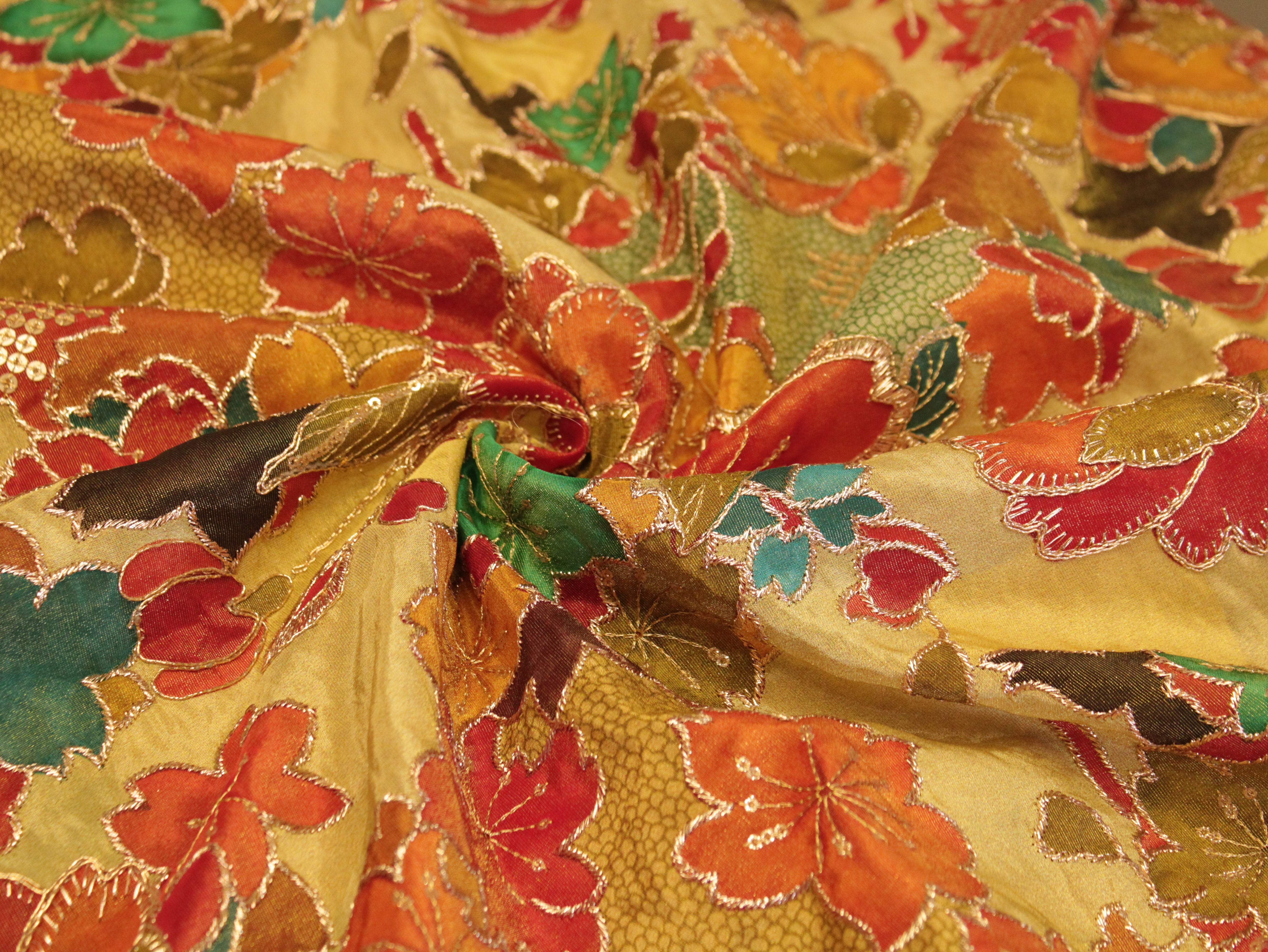 POSH : Digital Print with position work Tissue Fabric - Multicolor - M'Foks