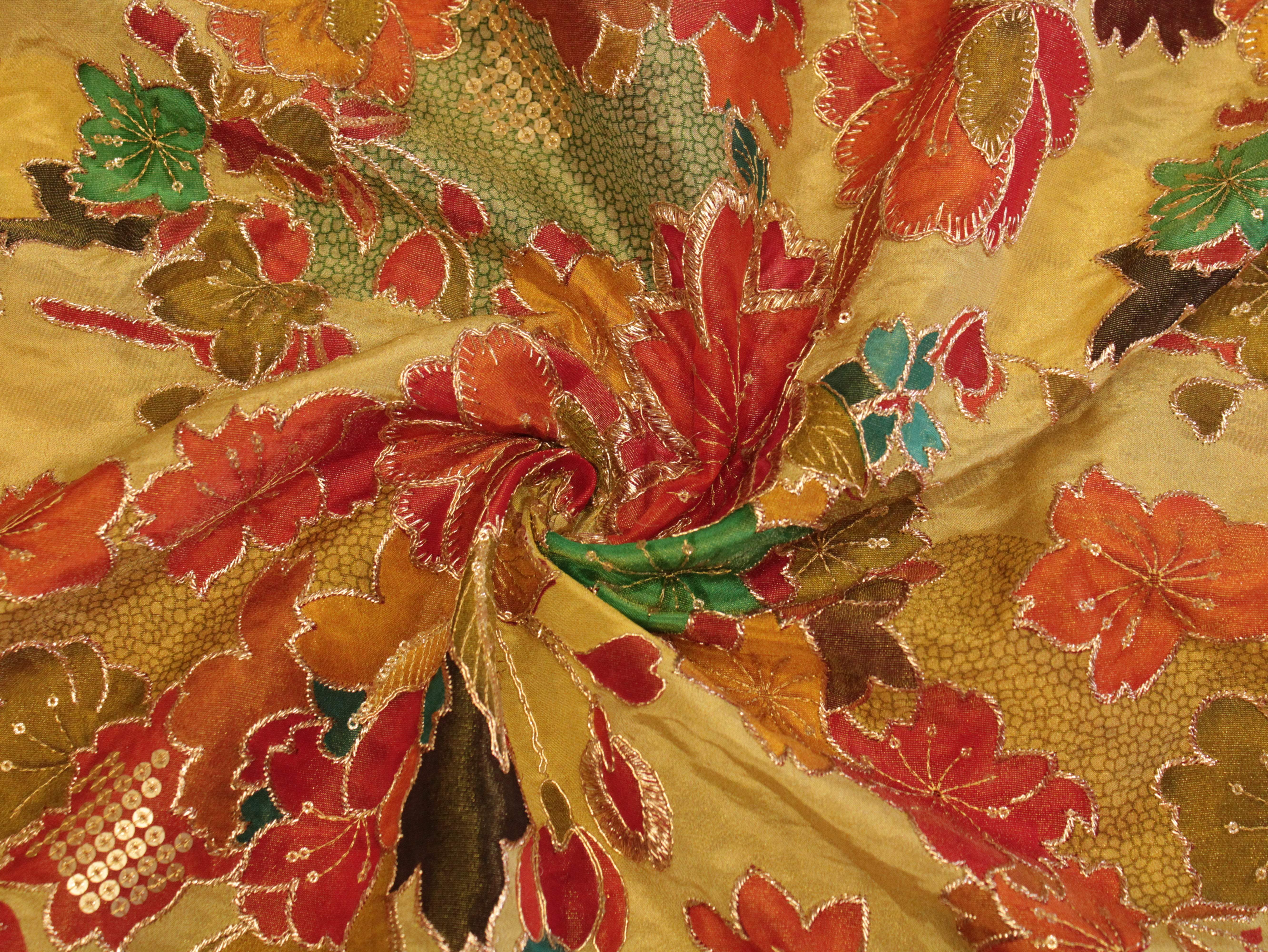 POSH : Digital Print with position work Tissue Fabric - Multicolor - M'Foks