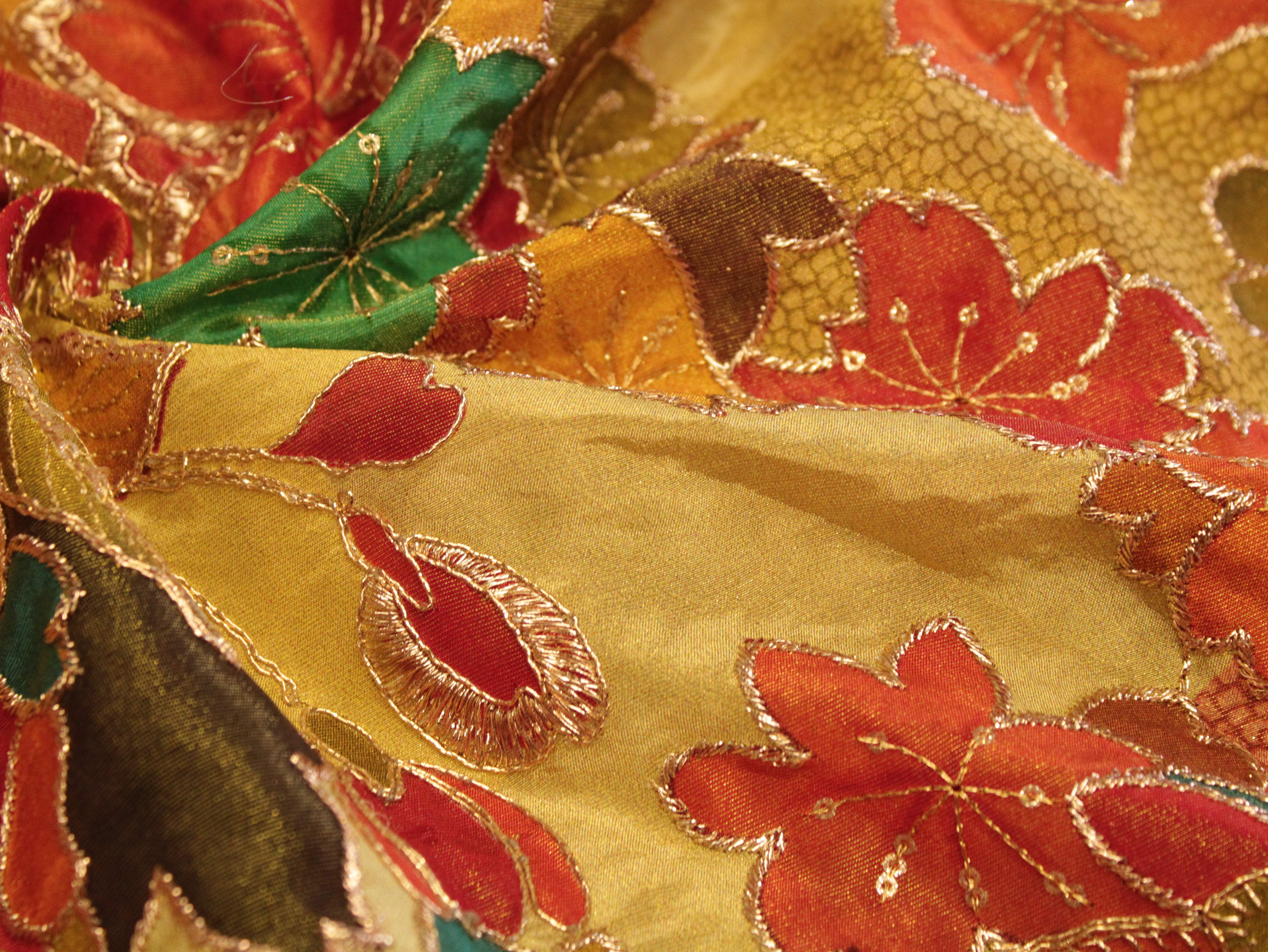 POSH : Digital Print with position work Tissue Fabric - Multicolor - M'Foks