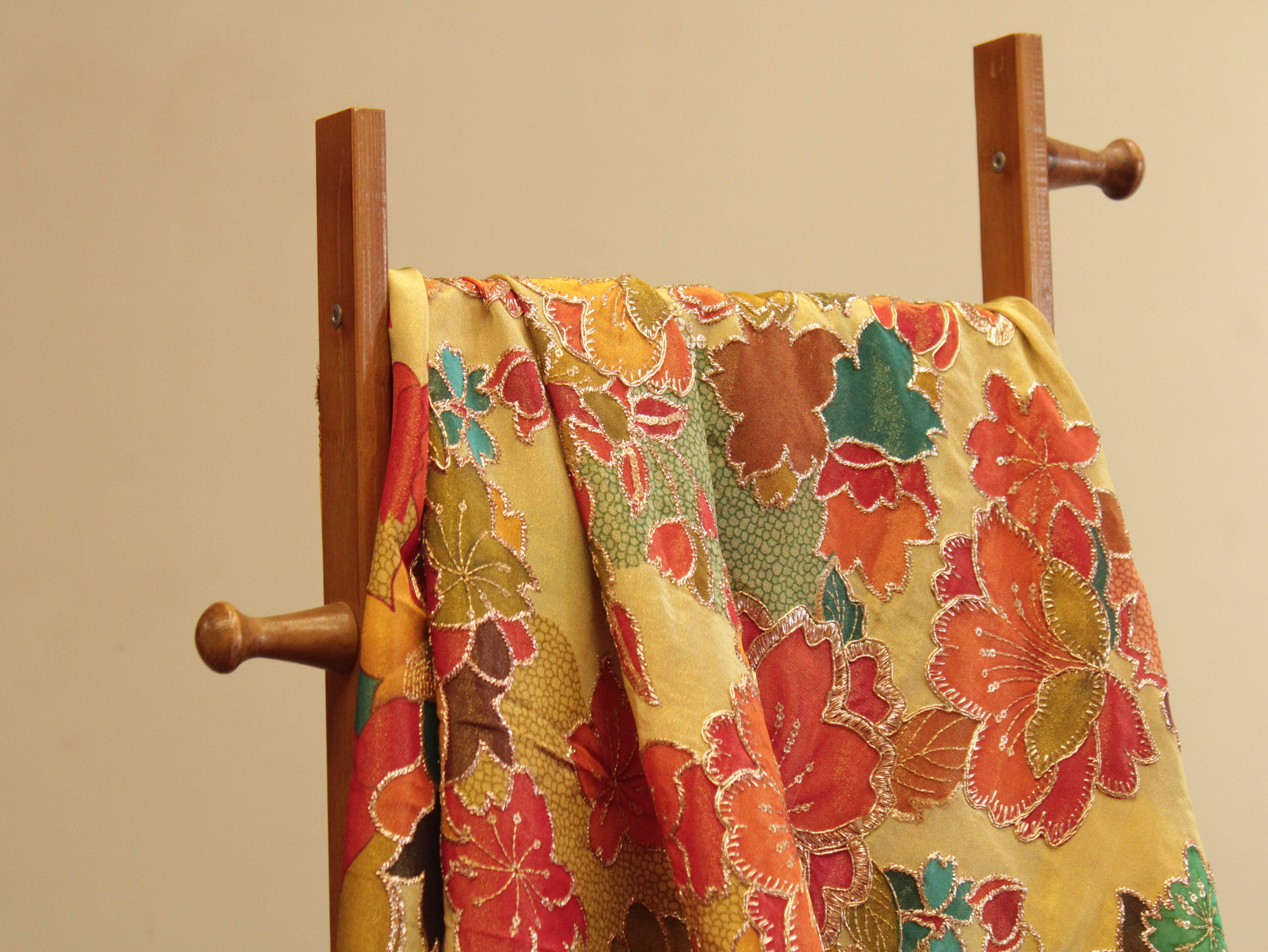 POSH : Digital Print with position work Tissue Fabric - Multicolor - M'Foks