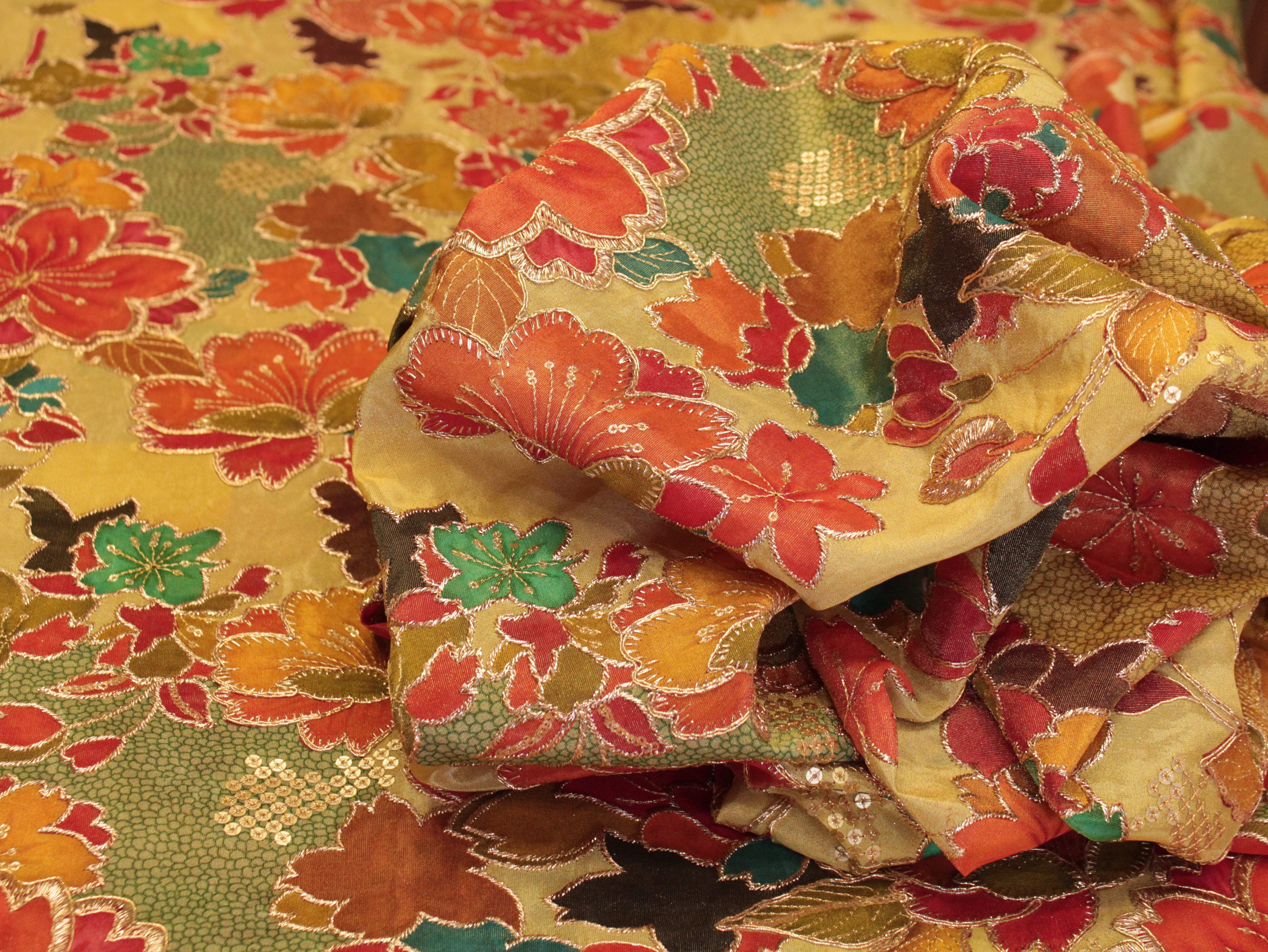 POSH : Digital Print with position work Tissue Fabric - Multicolor - M'Foks