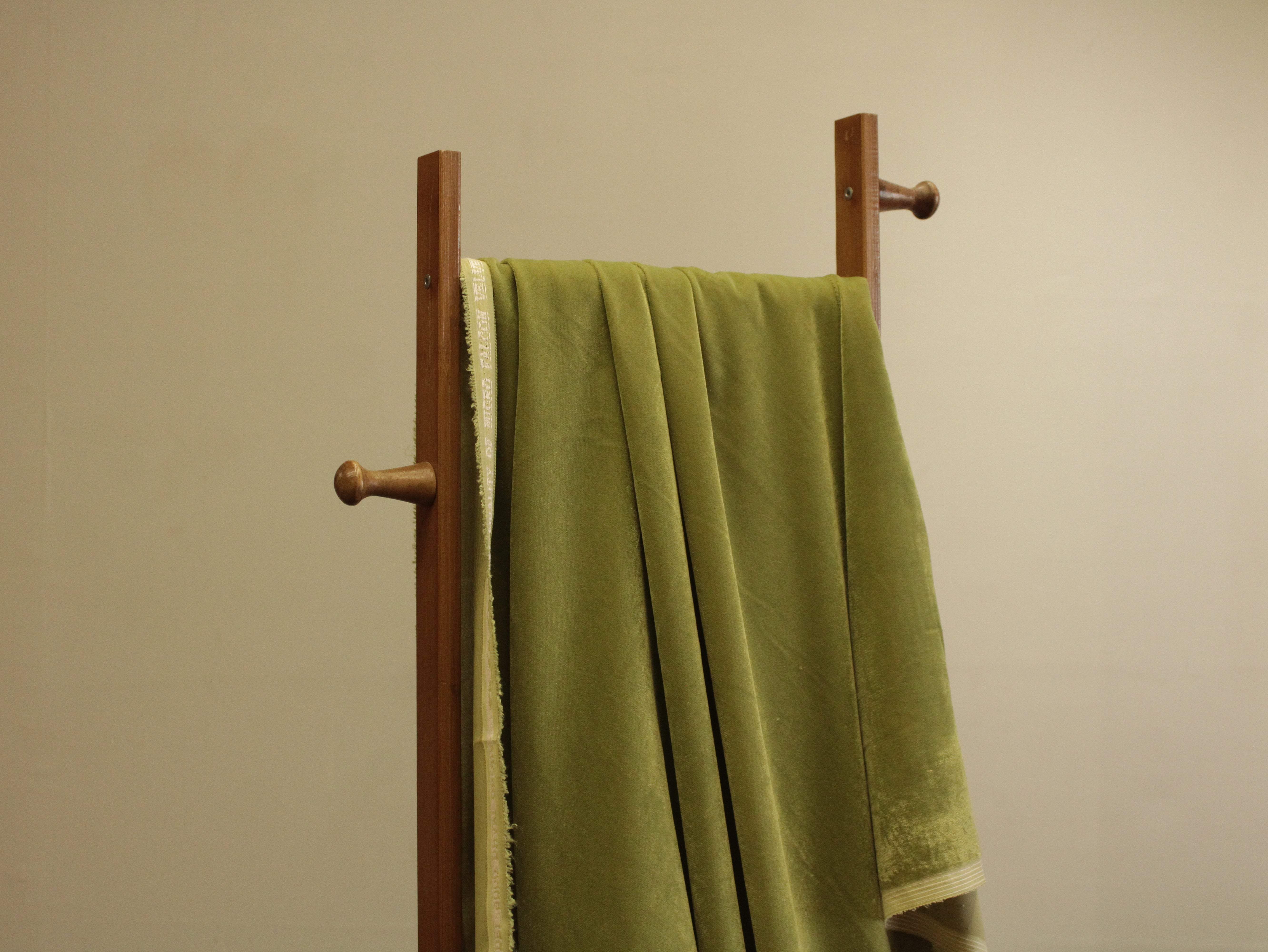 Premium Plain Micro Velvet Fabric - Pista Green - M'Foks