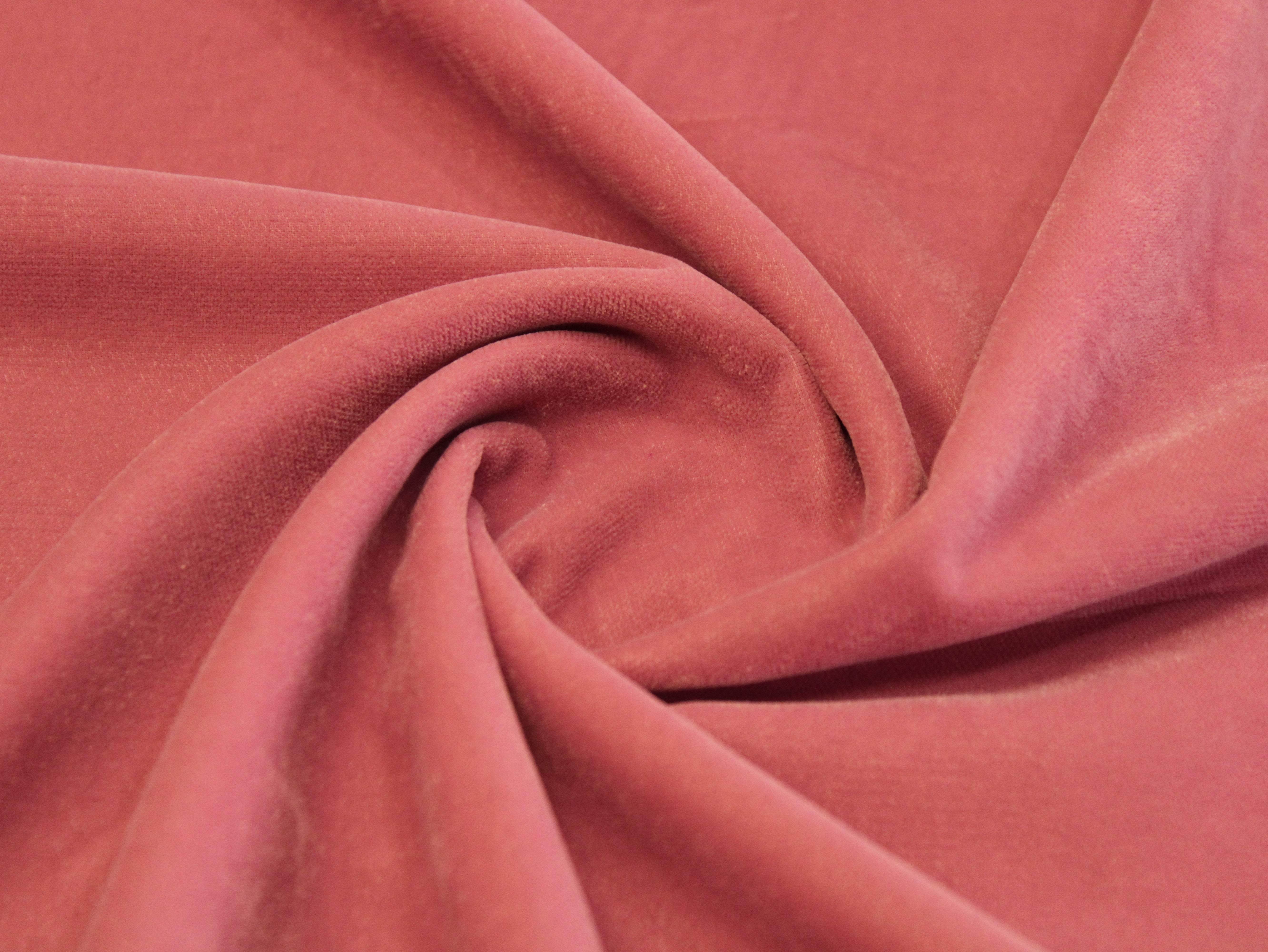 Premium Plain Micro Velvet Fabric - Peach - M'Foks