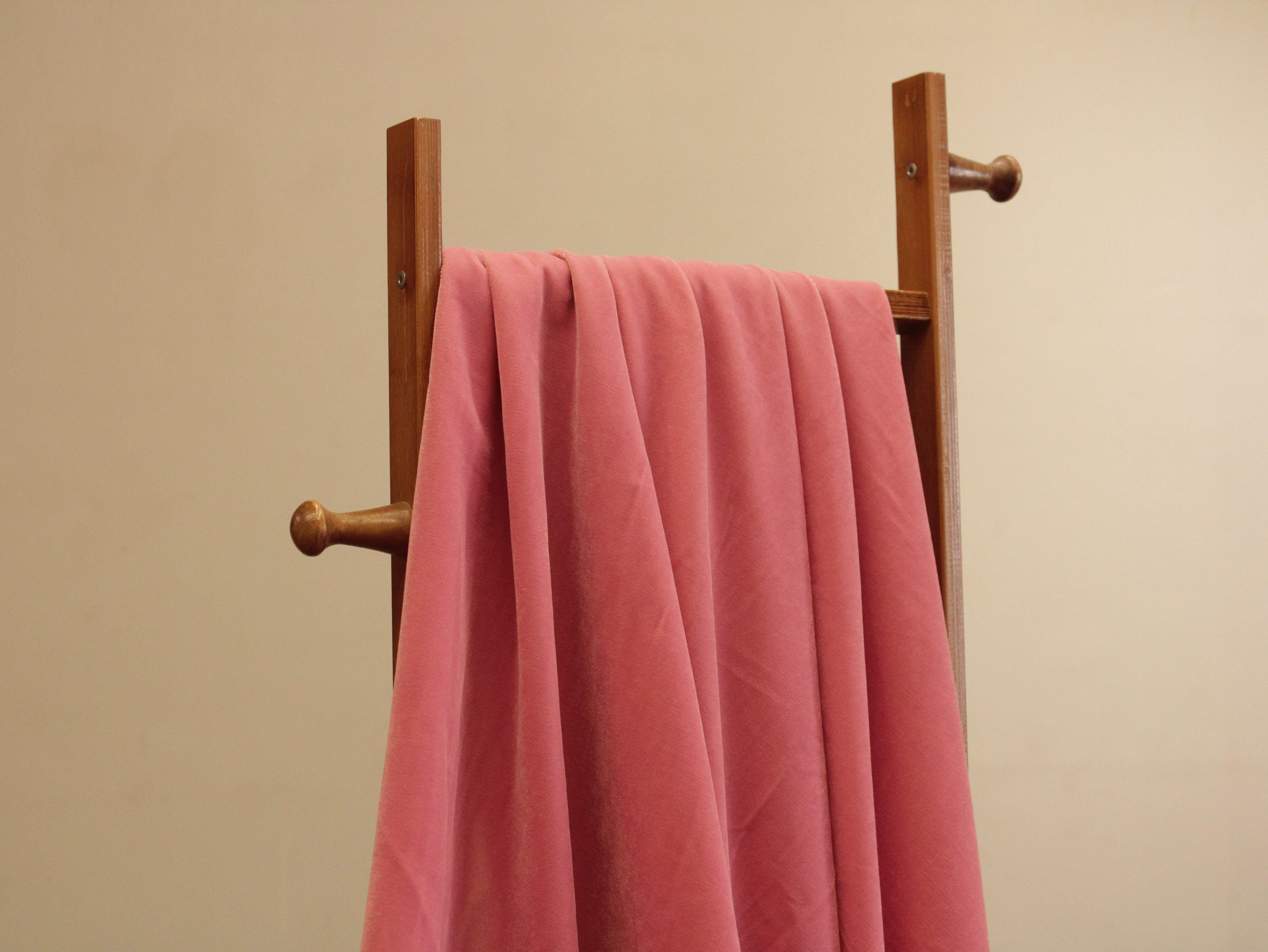Premium Plain Micro Velvet Fabric - Peach - M'Foks