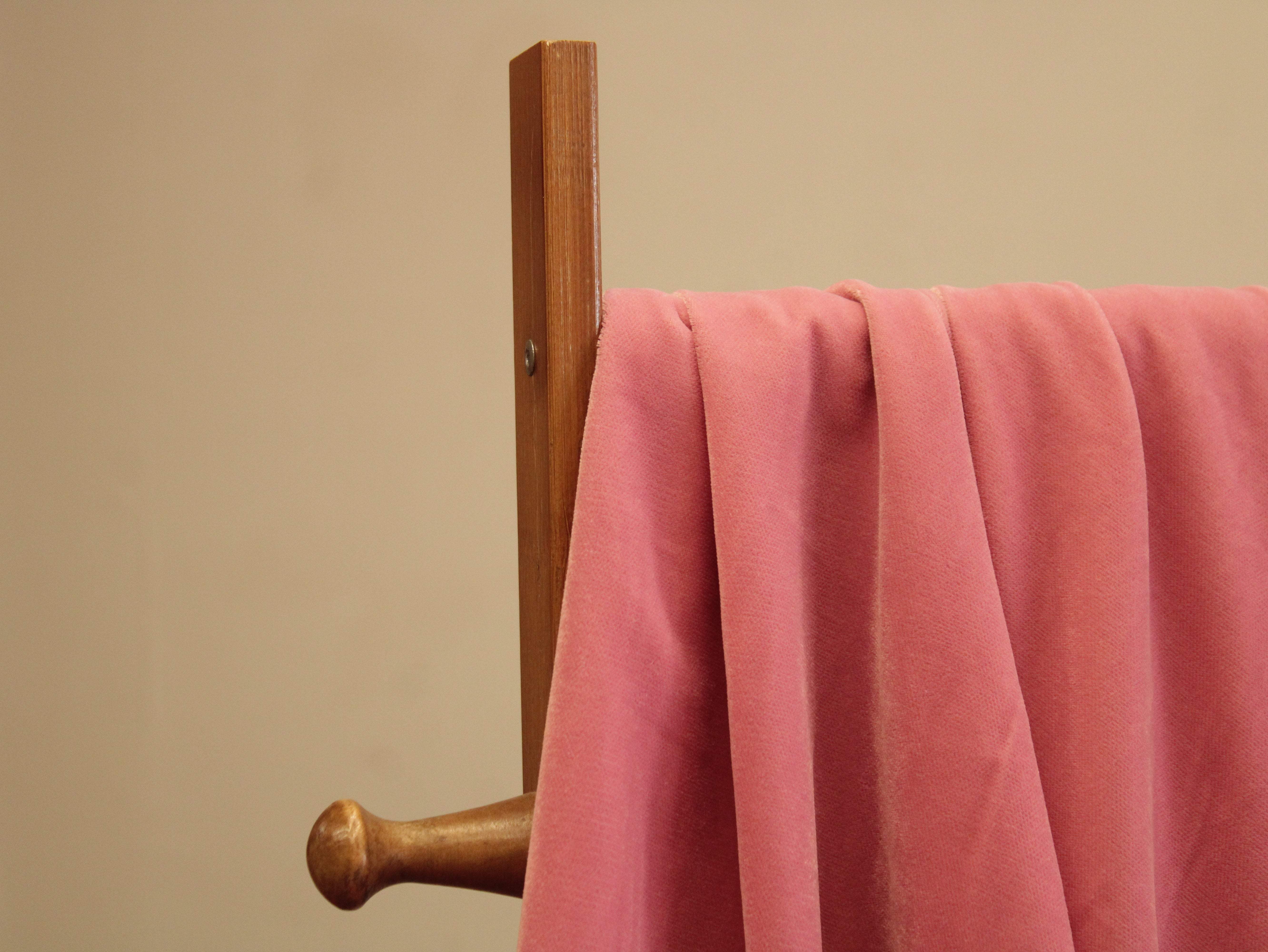 Premium Plain Micro Velvet Fabric - Peach - M'Foks