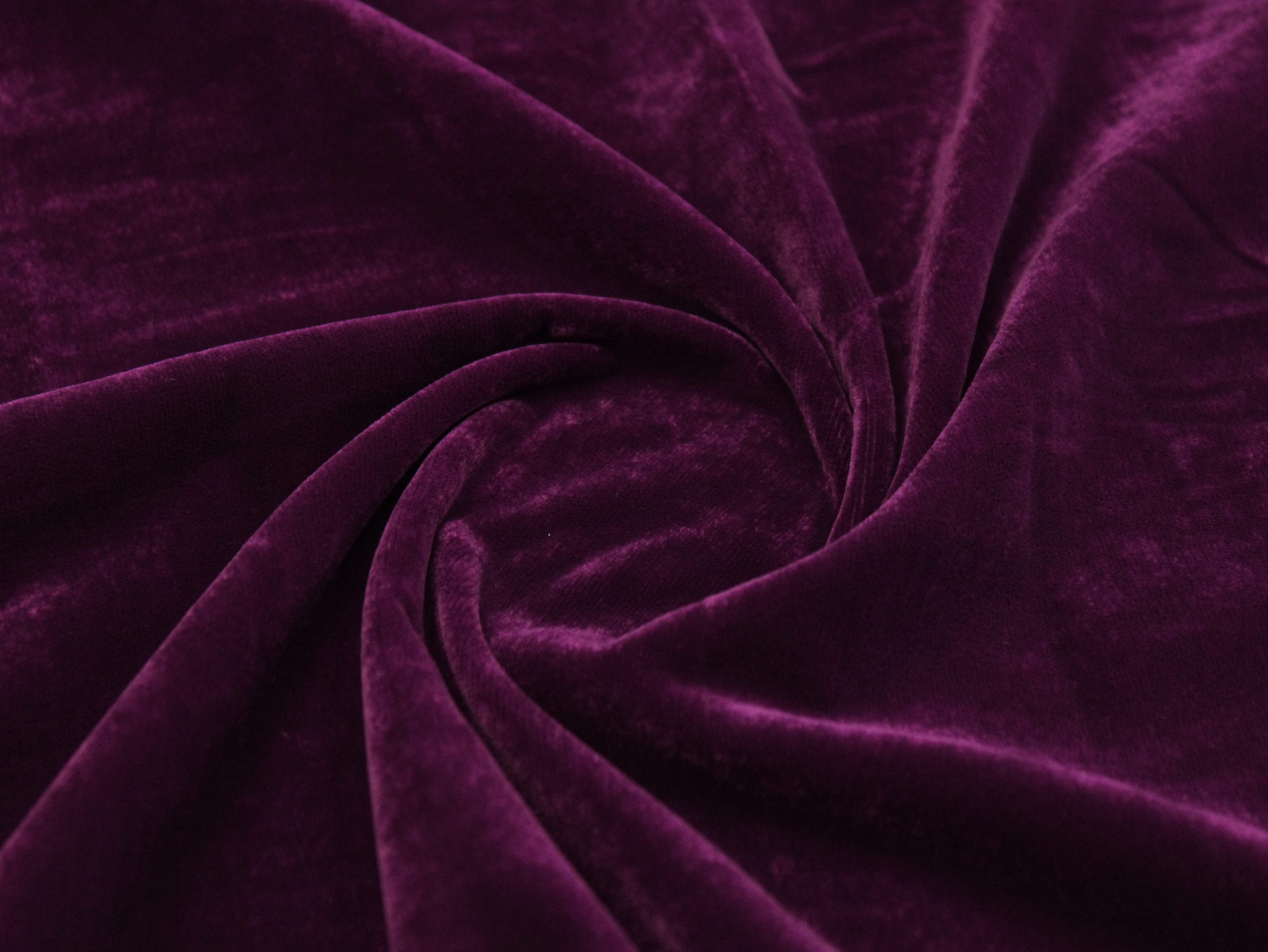 Premium Plain Micro Velvet Fabric - Magenta - M'Foks