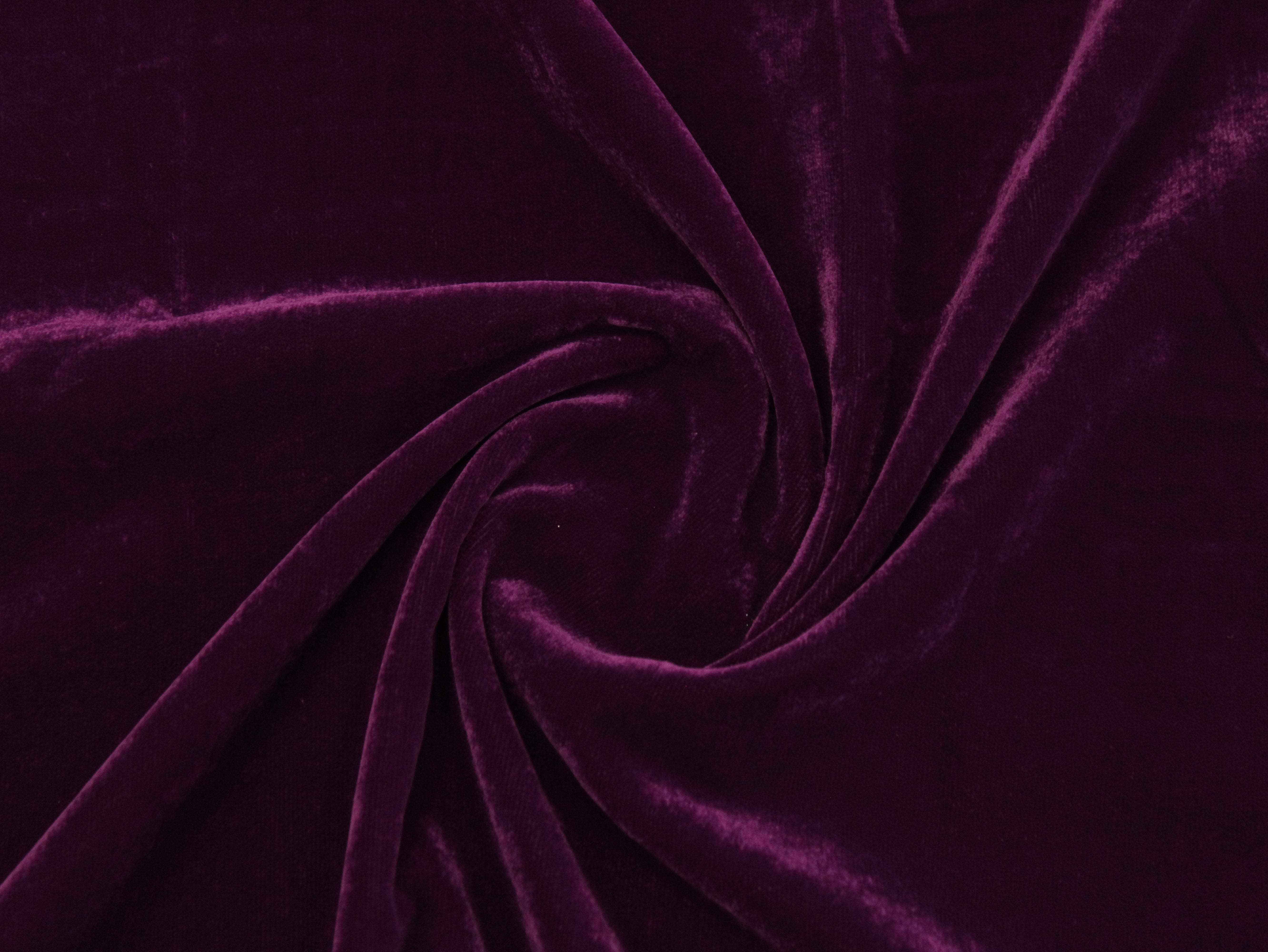 Premium Plain Micro Velvet Fabric - Magenta - M'Foks