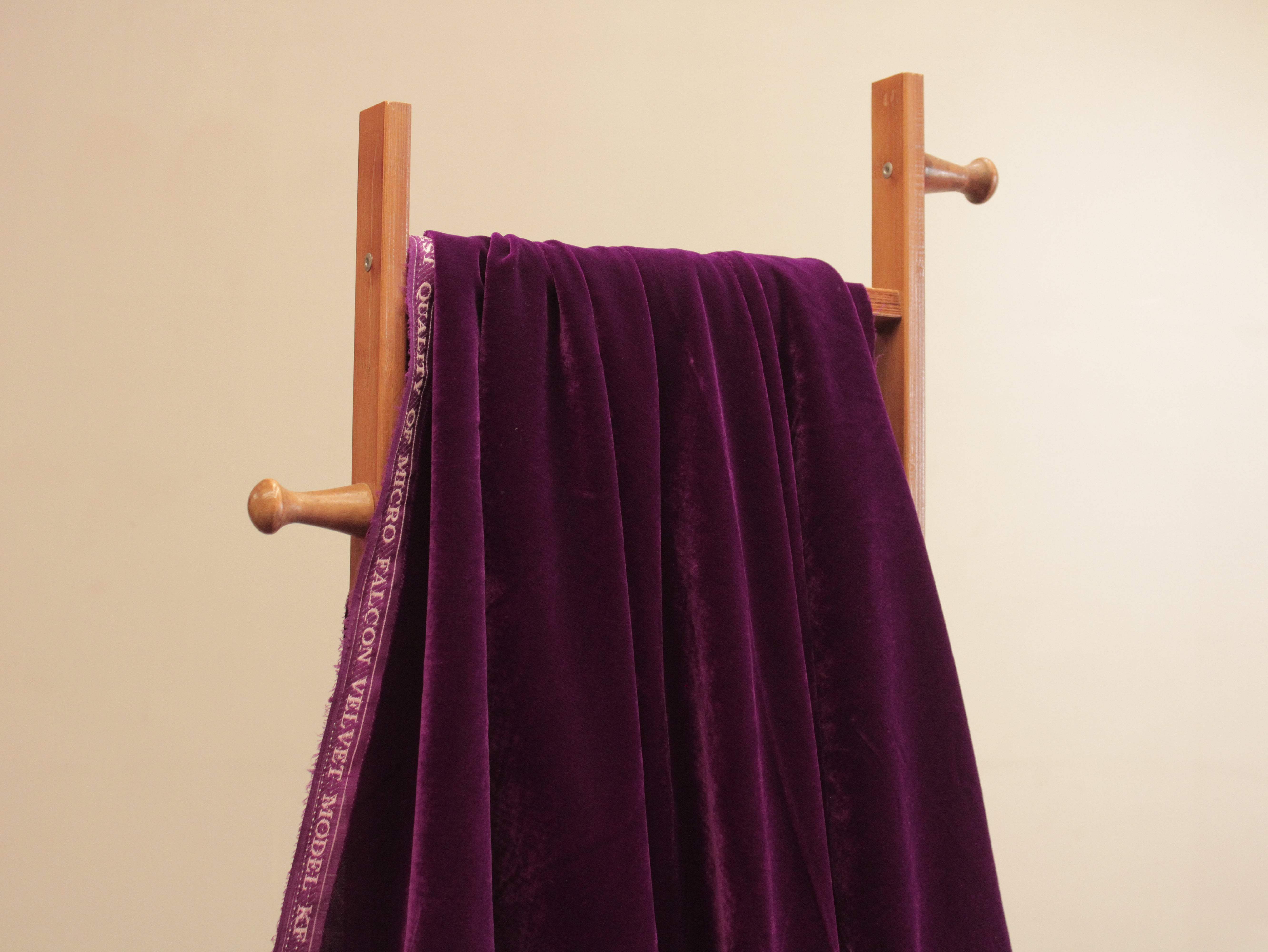 Premium Plain Micro Velvet Fabric - Magenta - M'Foks
