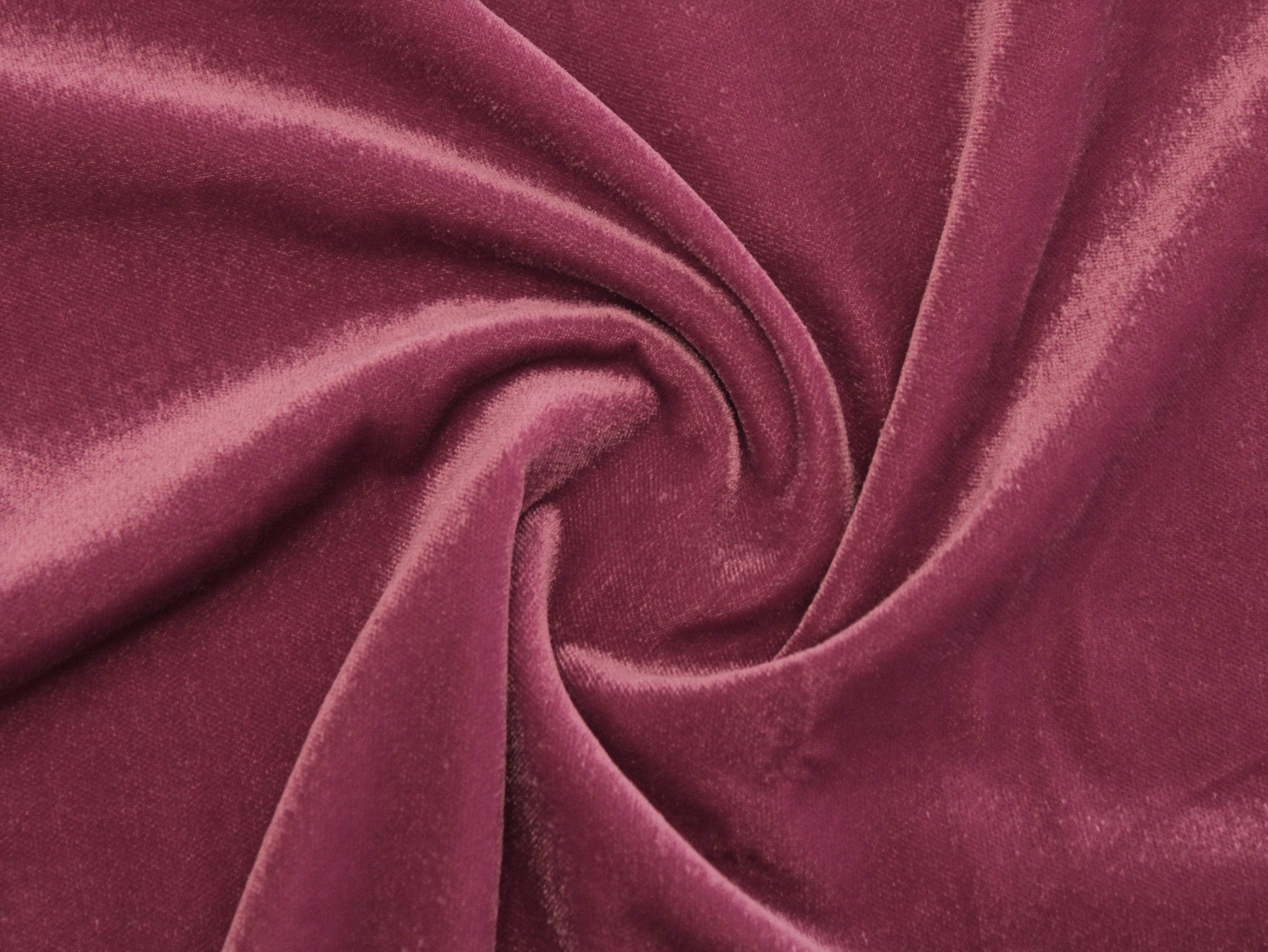 Premium Plain Micro Velvet Fabric - Onion - M'Foks