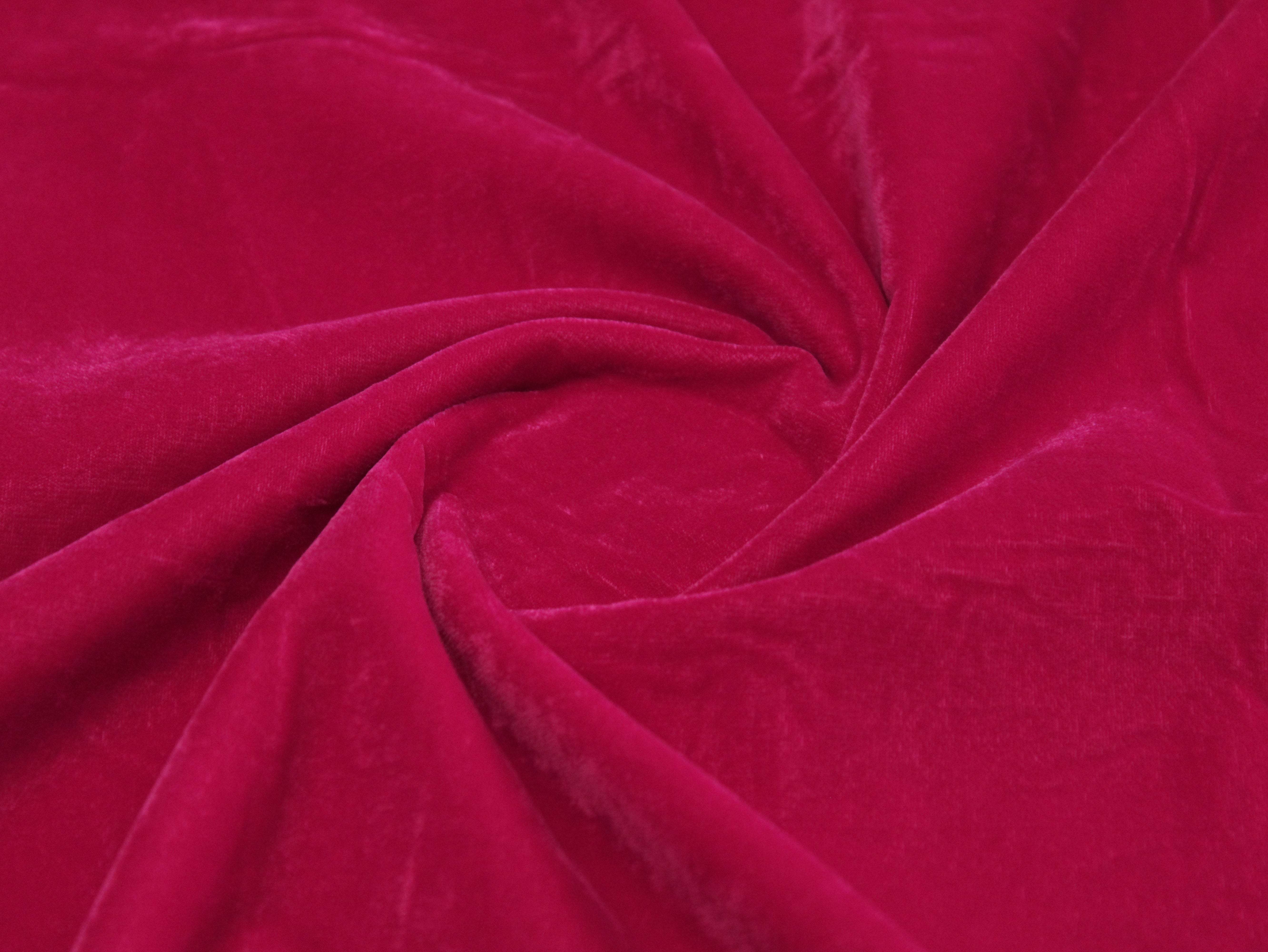 Premium Plain Micro Velvet Fabric - Rani - M'Foks