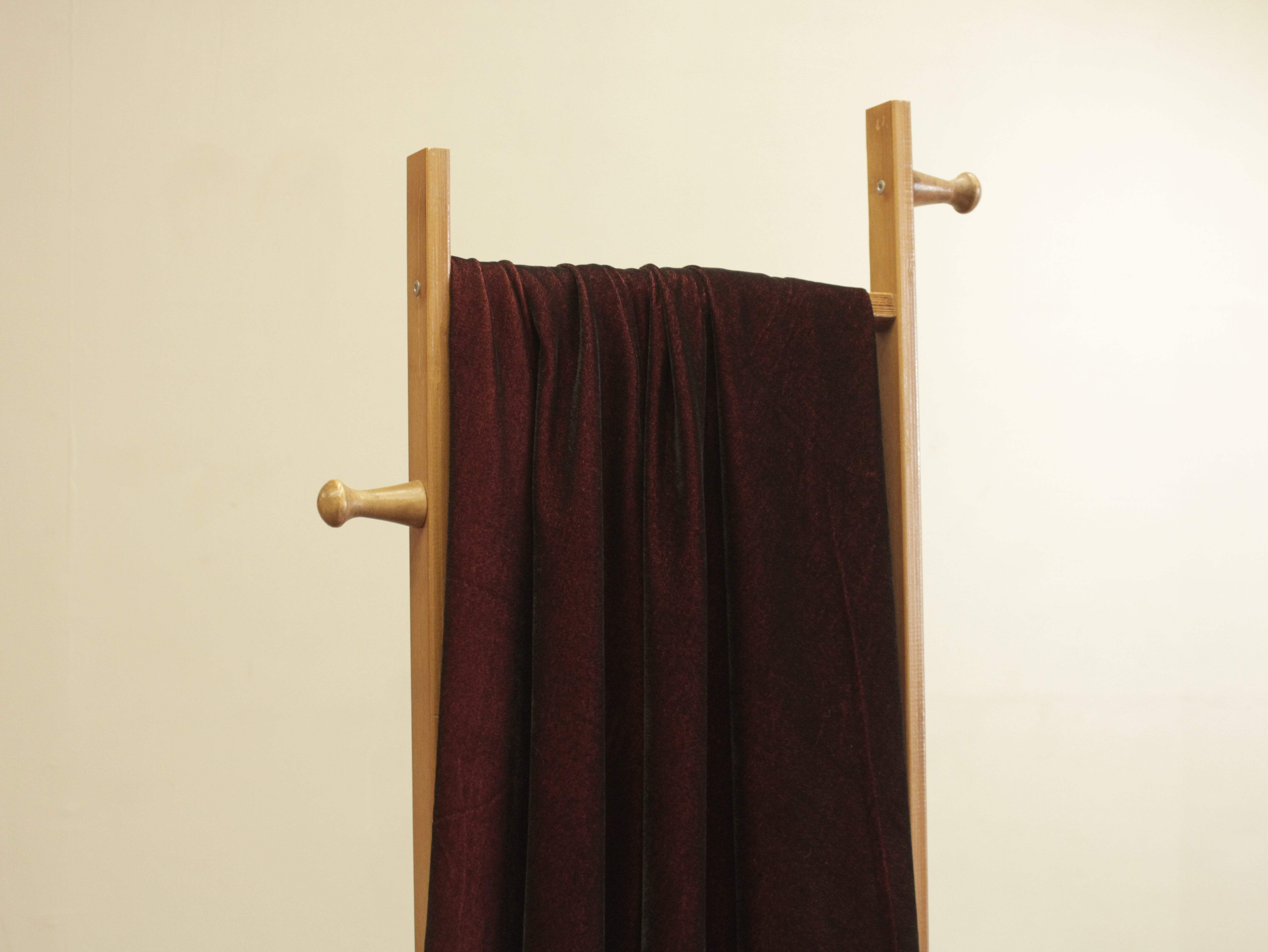 Premium Plain Micro Velvet Fabric - Dark Maroon - M'Foks