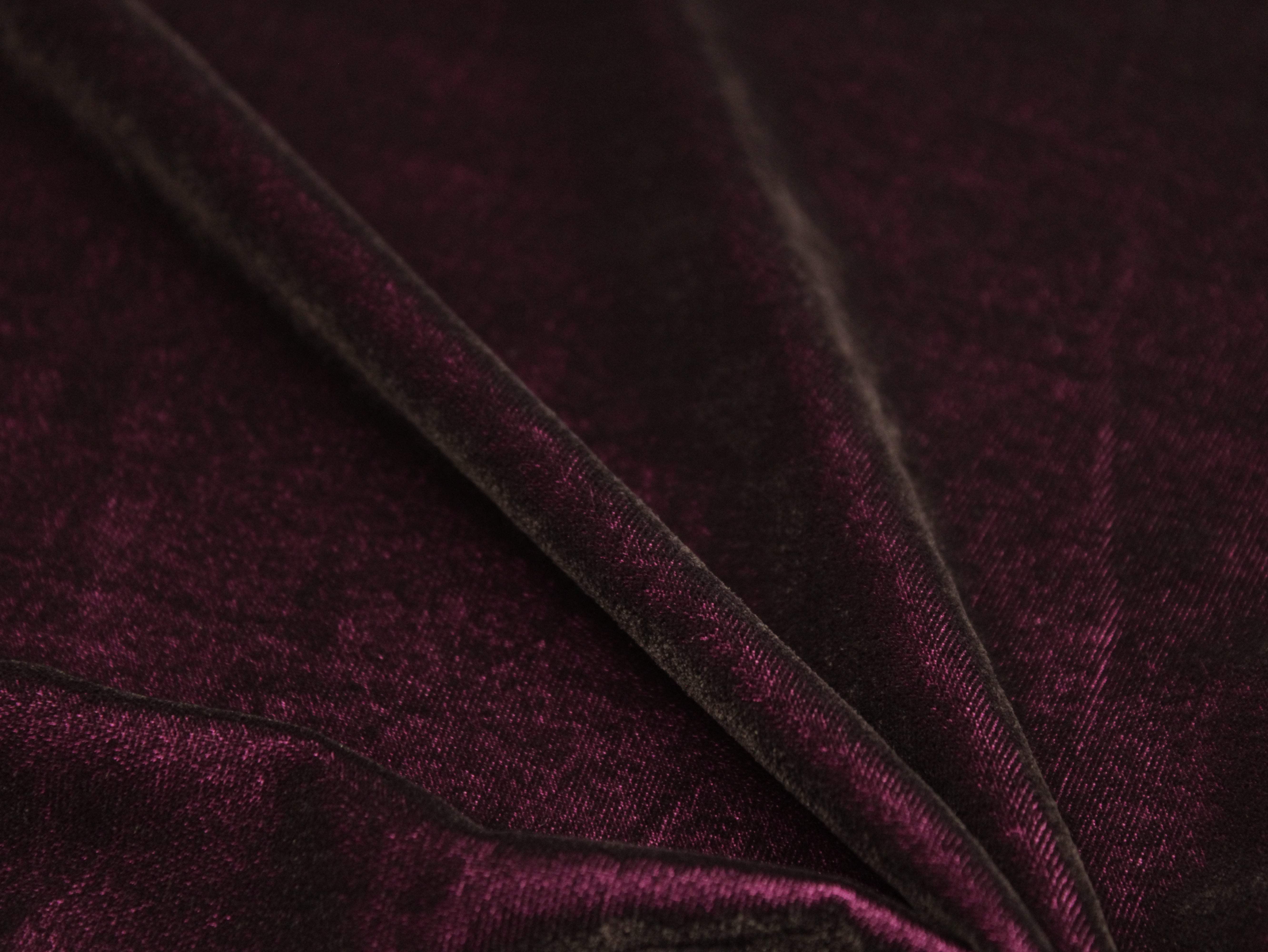 Premium Plain Micro Velvet Fabric - Wine - M'Foks